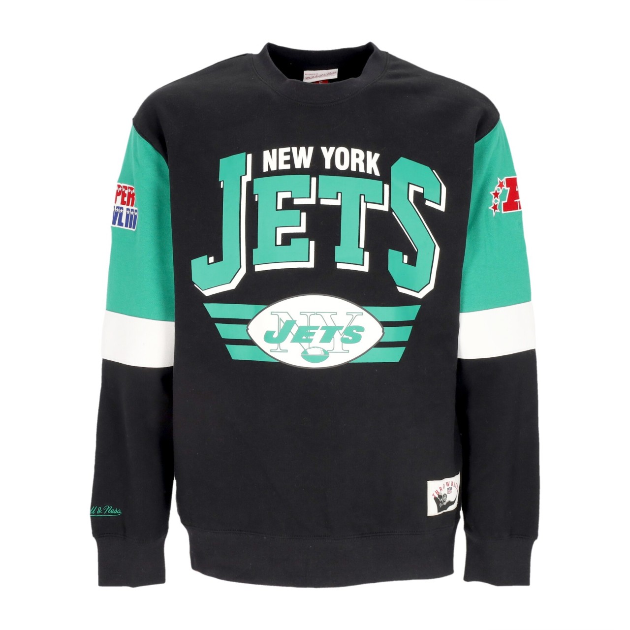 MITCHELL & NESS NFL ALL OVER CREW 3.0 NEYJET FCPO5512-NYJYYPPPBLCK