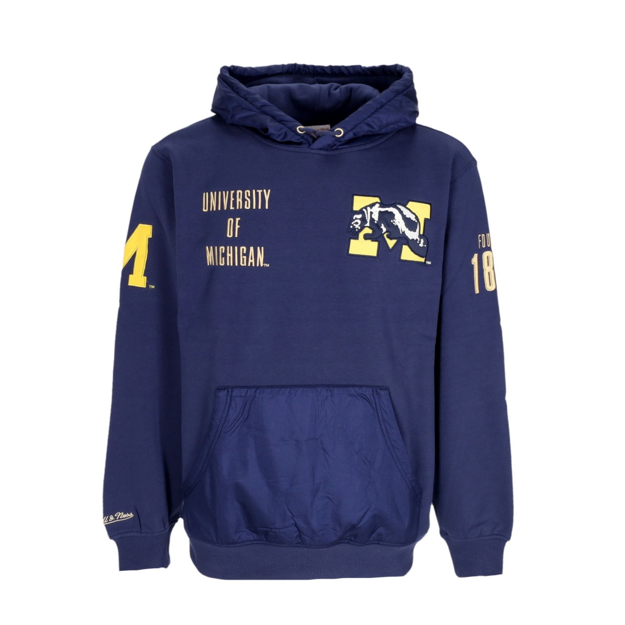 MITCHELL & NESS NCAA TEAM OG 2.0 FLEECE HOODIE VINTAGE LOGO MICWOL FPHD7112-UMIYYPPPNAVY