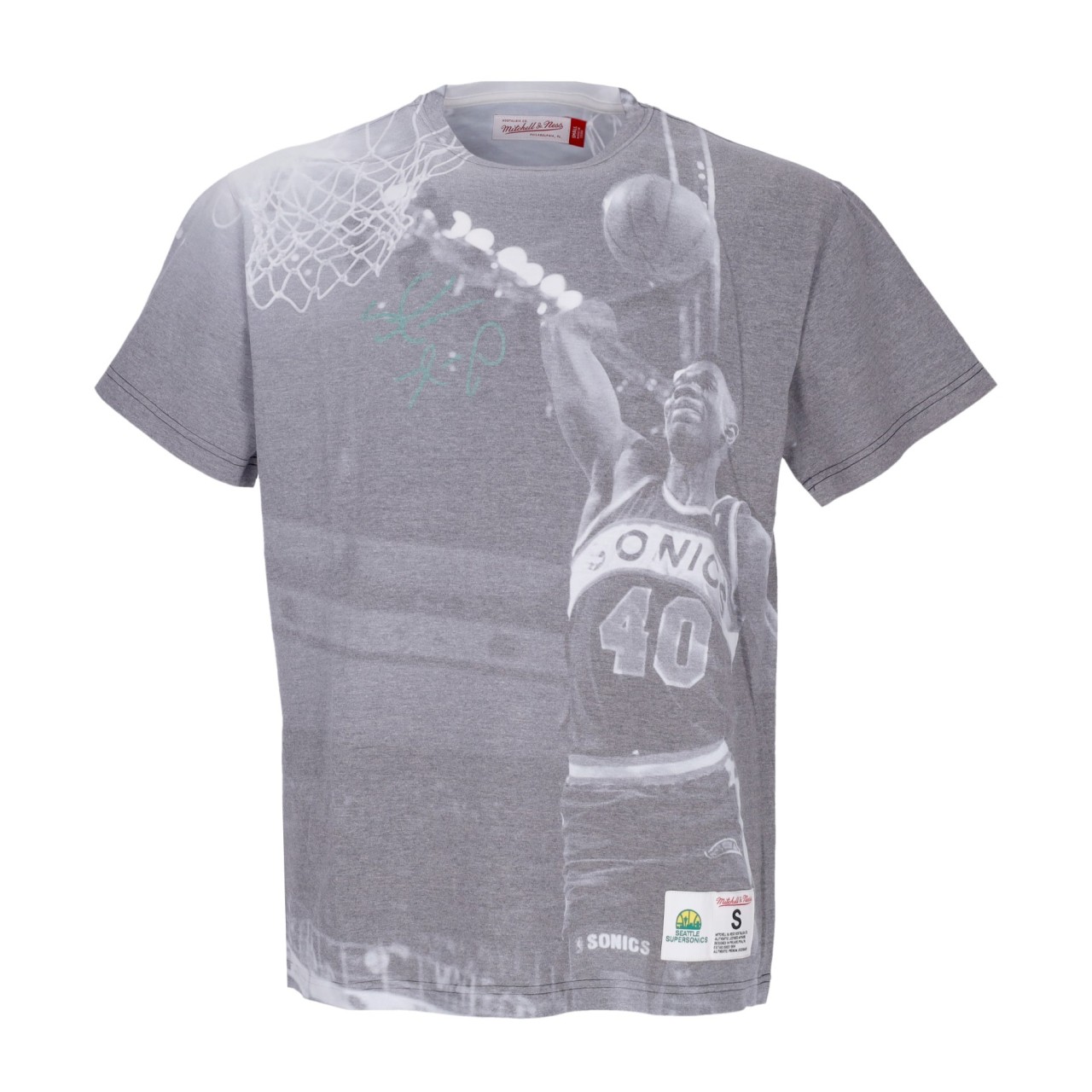 MITCHELL & NESS NBA ABOVE THE RIM SUBLIMATED TEE HARDWOOD CLASSICS SHAWN KEMP SEASUP TCRW3401-SSUYYSKEWHIT