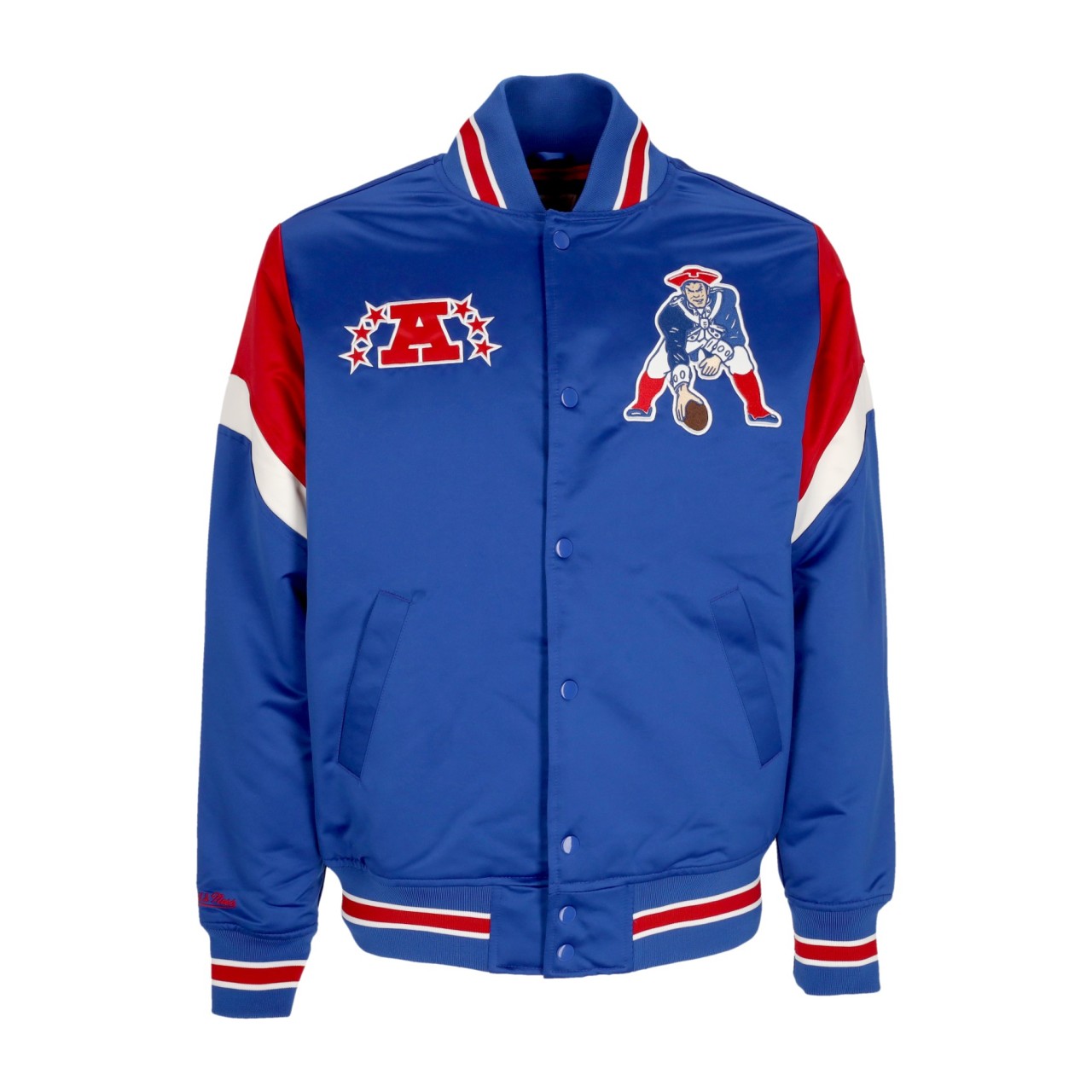 MITCHELL & NESS NFL HEAVYWEIGHT SATIN JACKET NEEPAT OJBF5516-NEPYYPPPROYA