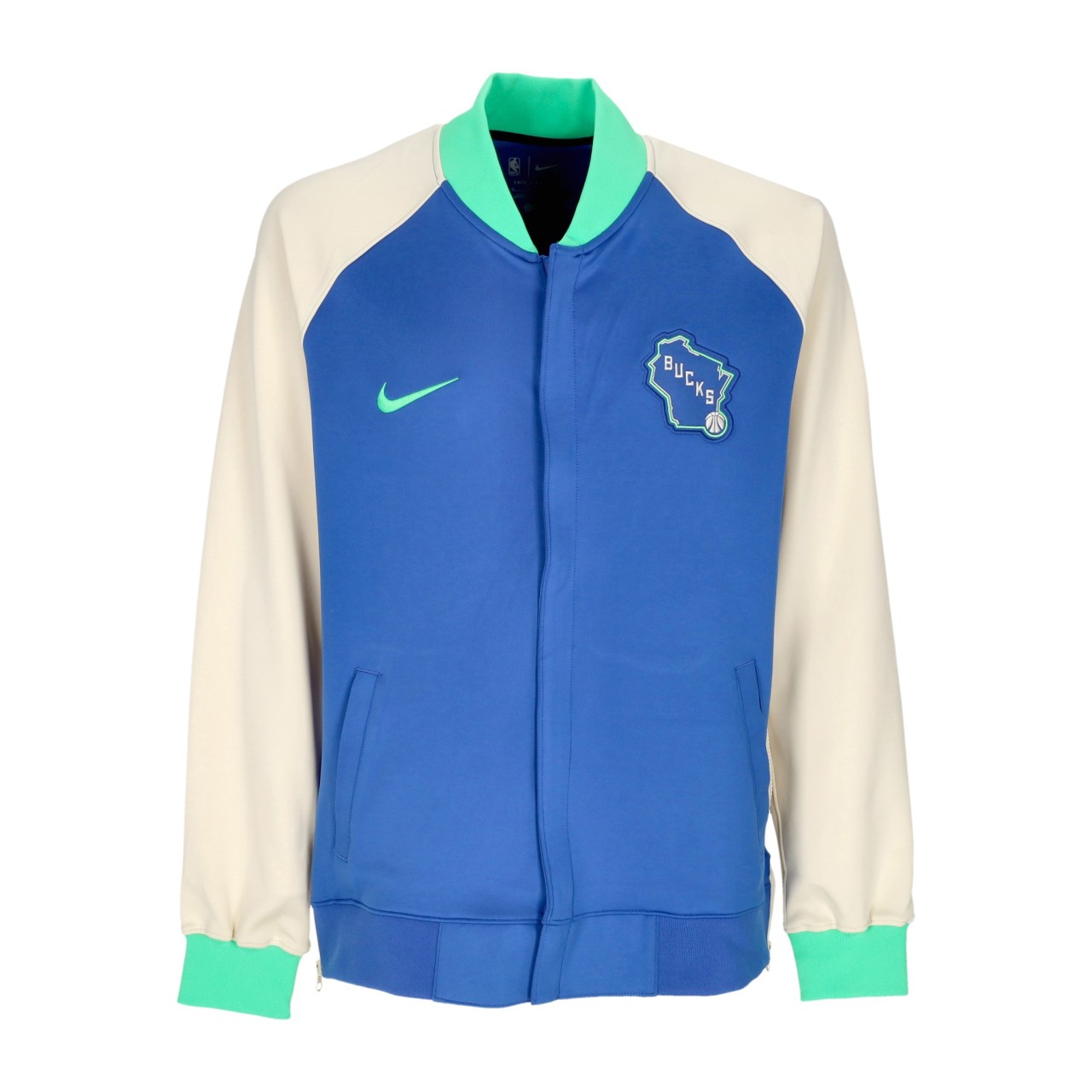 NIKE NBA NBA CITY EDITION DRI-FIT SHOWTIME L/S FULL-ZIP JACKET MILBUC FB3503-480