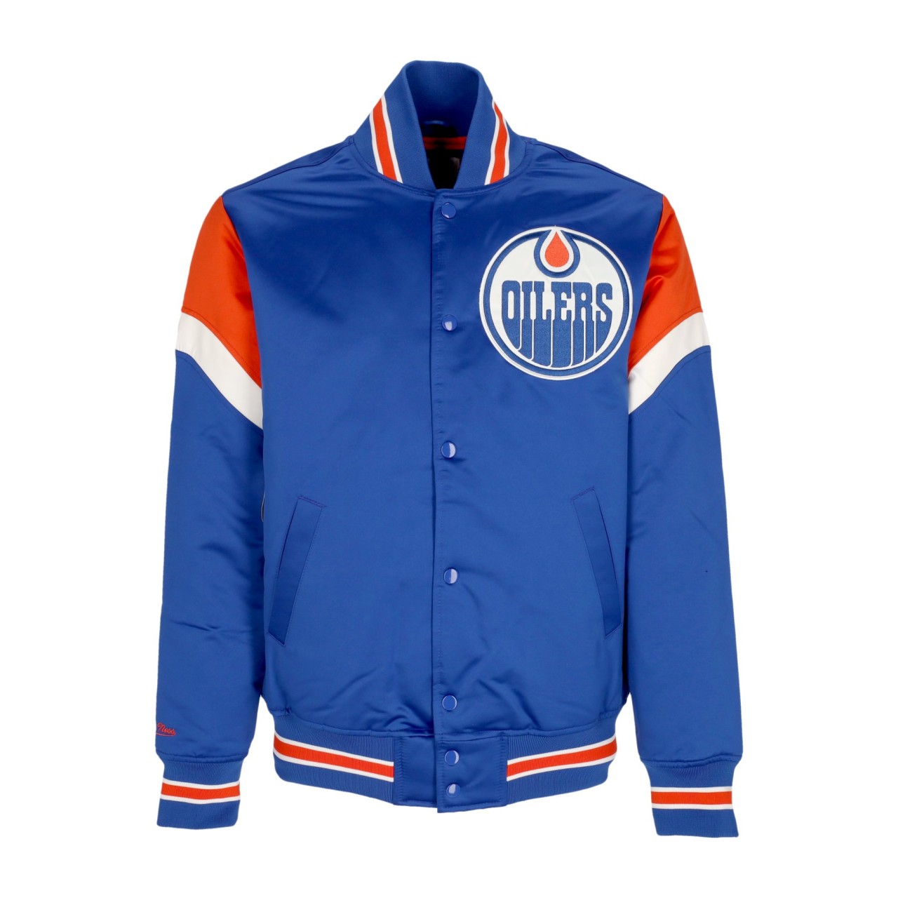 MITCHELL & NESS NHL HEAVYWEIGHT SATIN JACKET EDMOIL OJBF5516-EDOYYPPPROYA