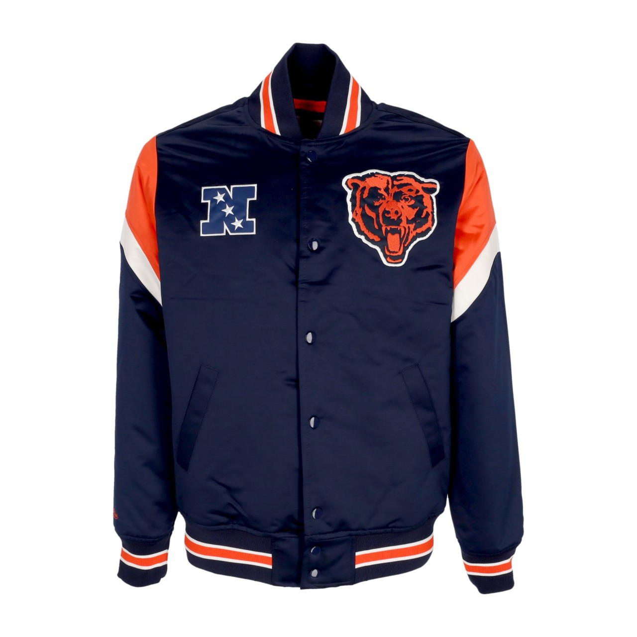 MITCHELL & NESS NFL HEAVYWEIGHT SATIN JACKET CHIBEA OJBF5516-CBEYYPPPNAVY