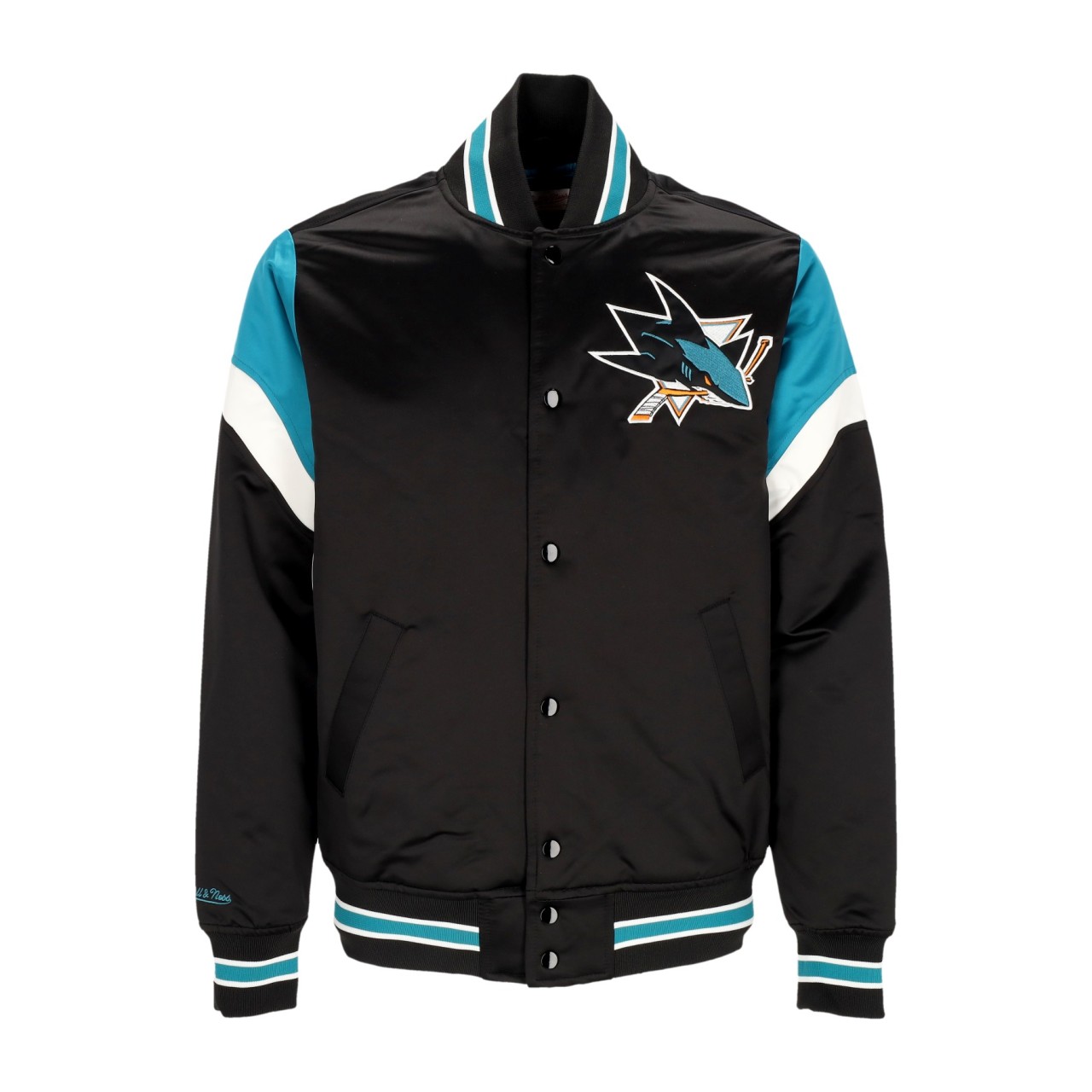 MITCHELL & NESS NHL HEAVYWEIGHT SATIN JACKET SAJSHA OJBF5516-SJSYYPPPBLCK