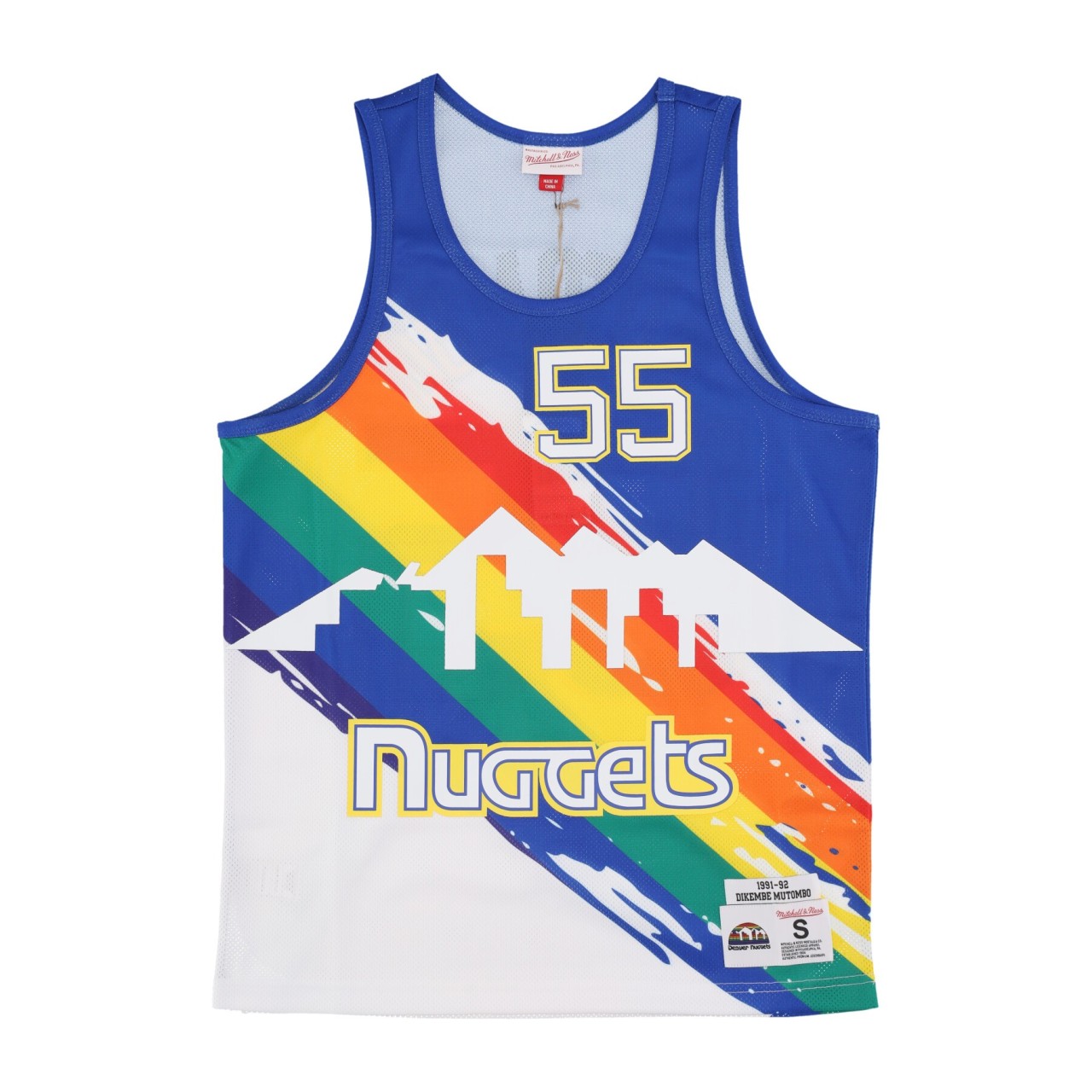 MITCHELL & NESS NBA PAINT BRUSH MESH TANK NO 55 DIKEMBE MUTOMBO DENNUG TNMK5123-DNUYYDMOMTWH