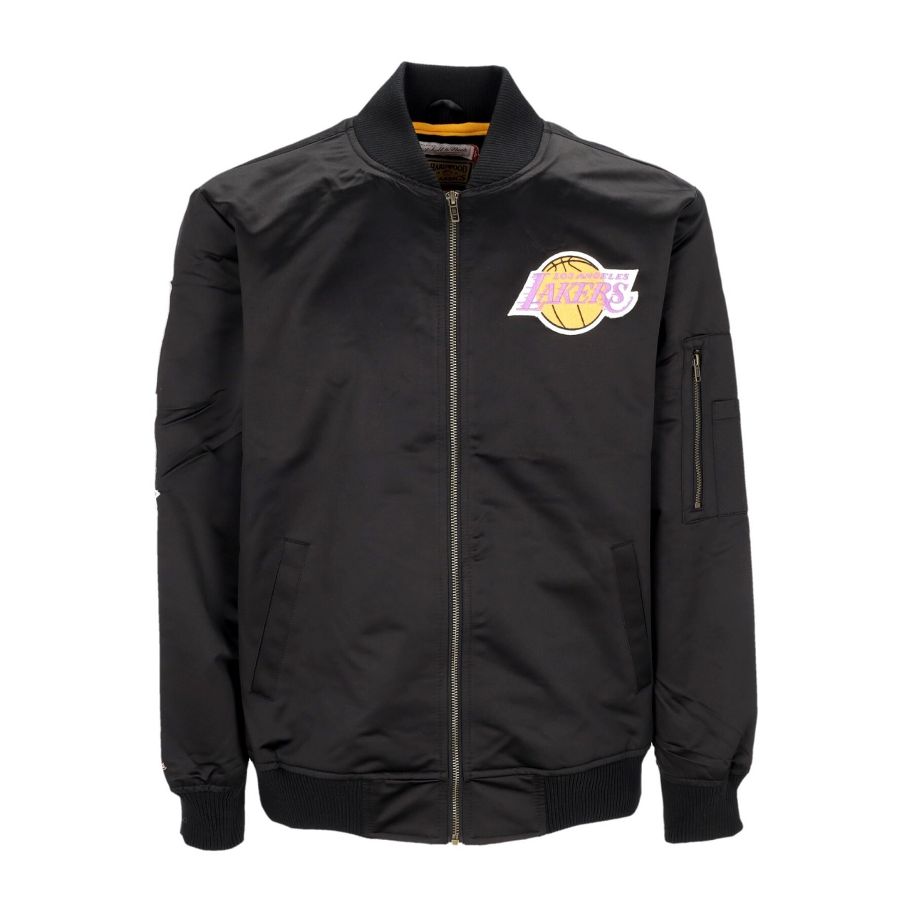 MITCHELL & NESS NBA LIGHTWEIGHT SATIN BOMBER LOSLAK SJKT6599-LALYYPPPBLCK