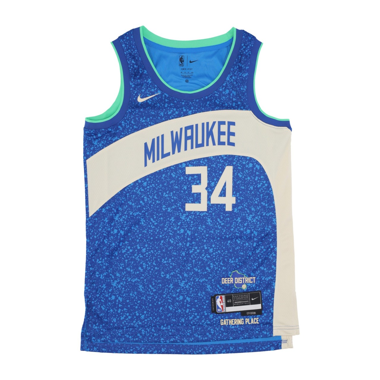 NIKE NBA NBA CITY EDITION 2023/24 SWINGMAN JERSEY 34 GIANNIS ANTETOKOUNMPO MILBUC DX8509-407