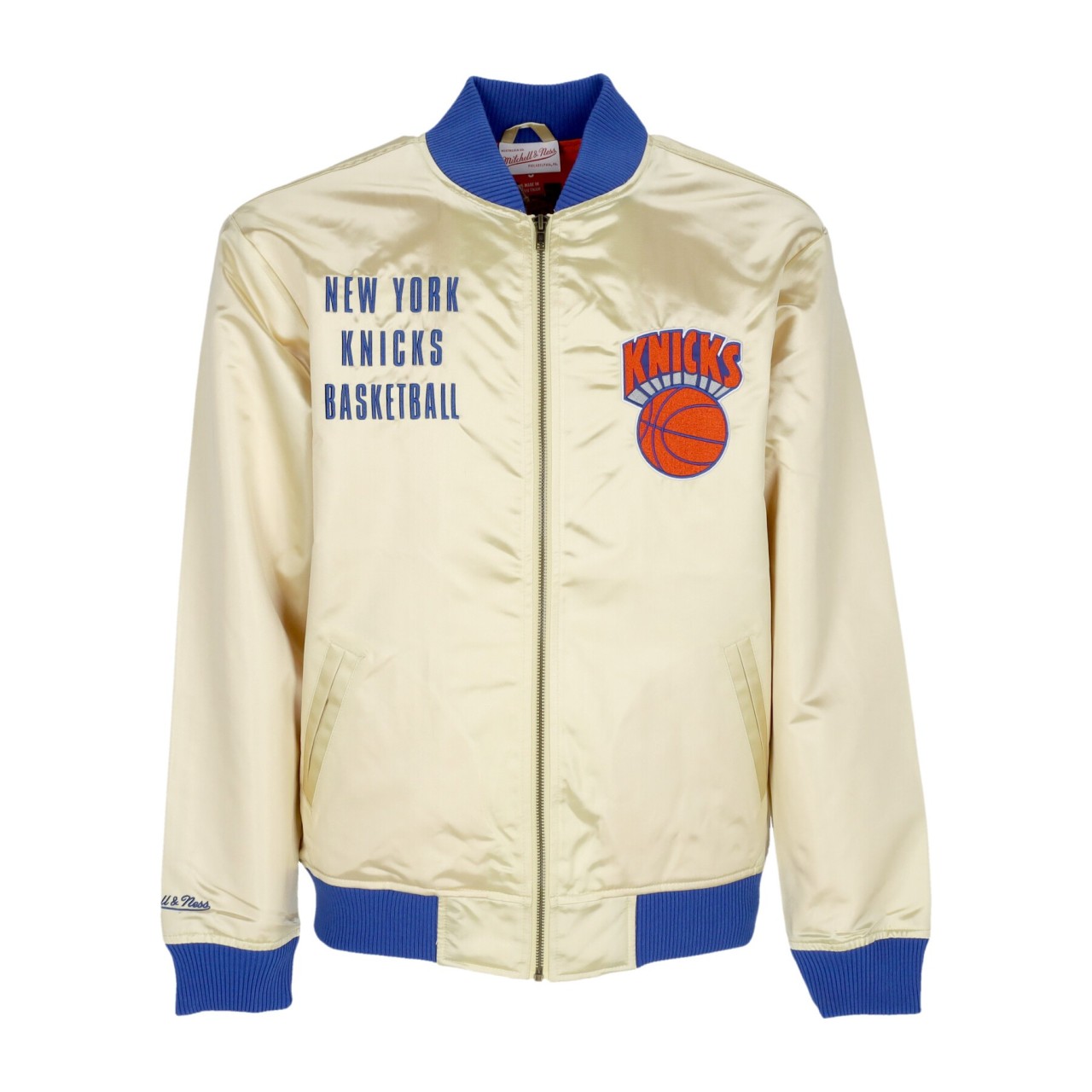 MITCHELL & NESS NBA TEAM OG 2.0 LIGHTWEIGHT SATIN JACKET VINTAGE LOGO NEYKNI OJZP7094-NYKYYPPPGOLD