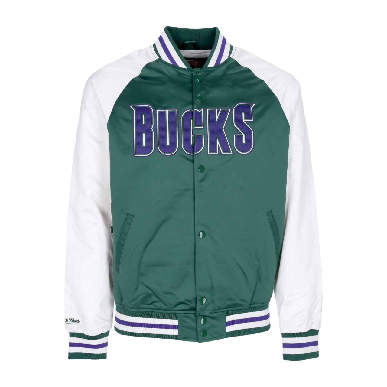 MITCHELL & NESS NBA PRIMETIME LW SATIN JACKET HARDWOOD CLASSICS MILBUC OJBF4992-MBUYYPPPDKGN