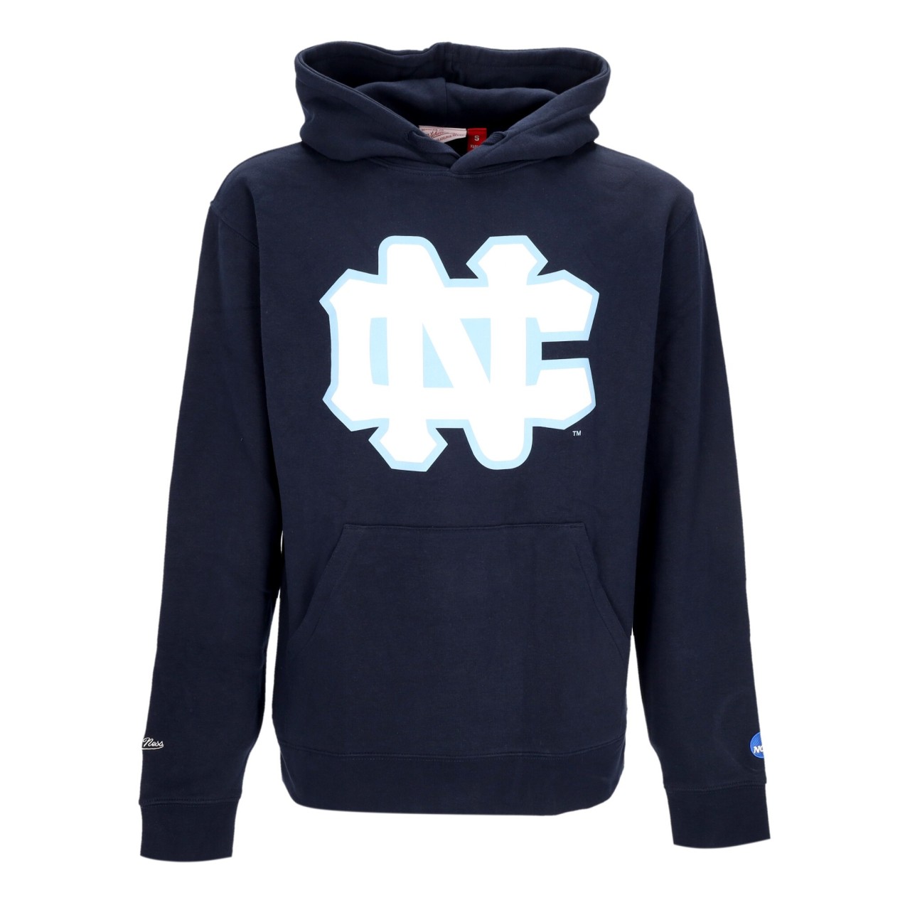 MITCHELL & NESS NCAA LARGE LOGO HOODIE UNCHEE HDSSINTL1271-UNCNAVY