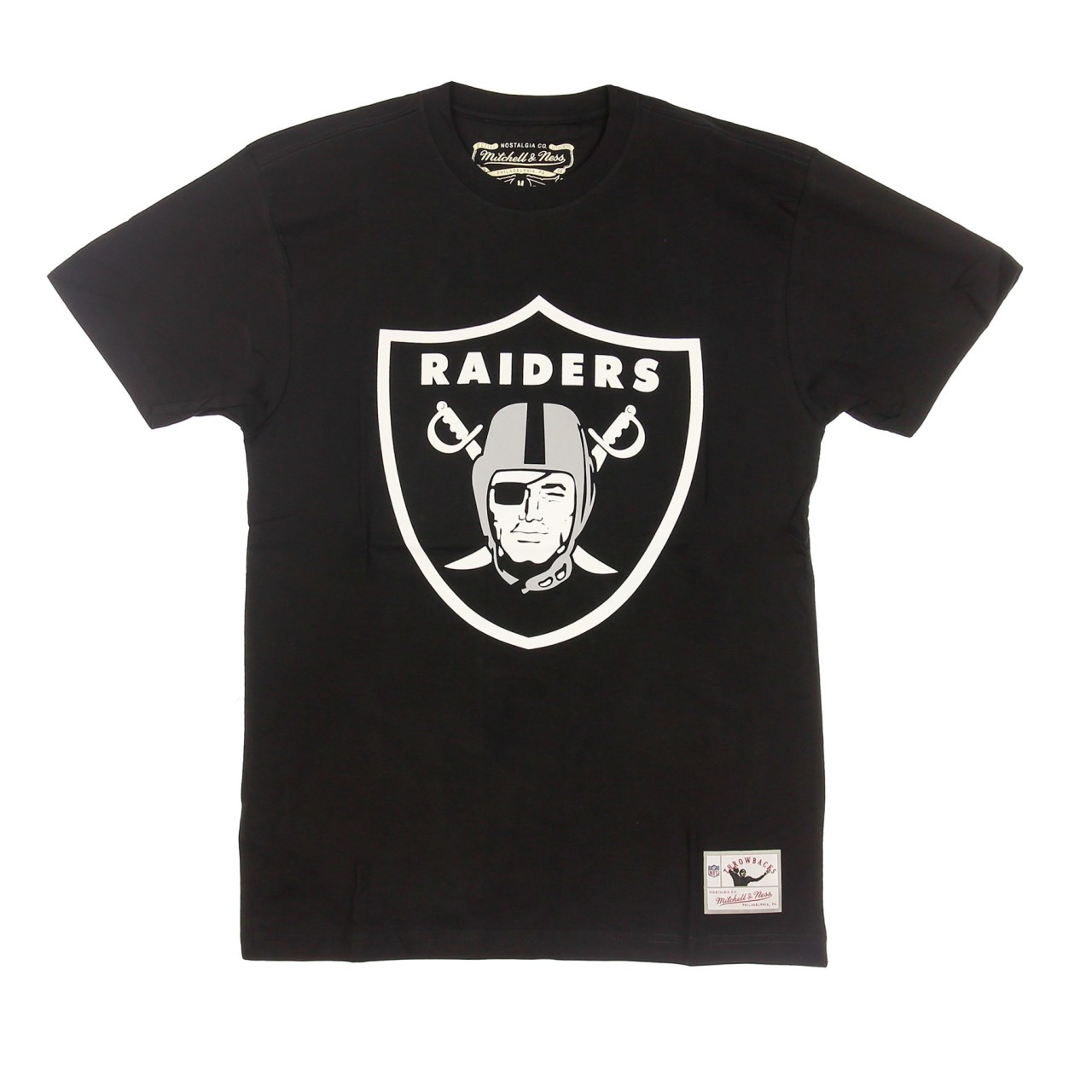 MITCHELL & NESS NFL TEAM LOGO NAME &amp; NUMBER TEE NO.34 BO JACKSON LOSRAI MN-NFL-INTL650-LARAID-BLK