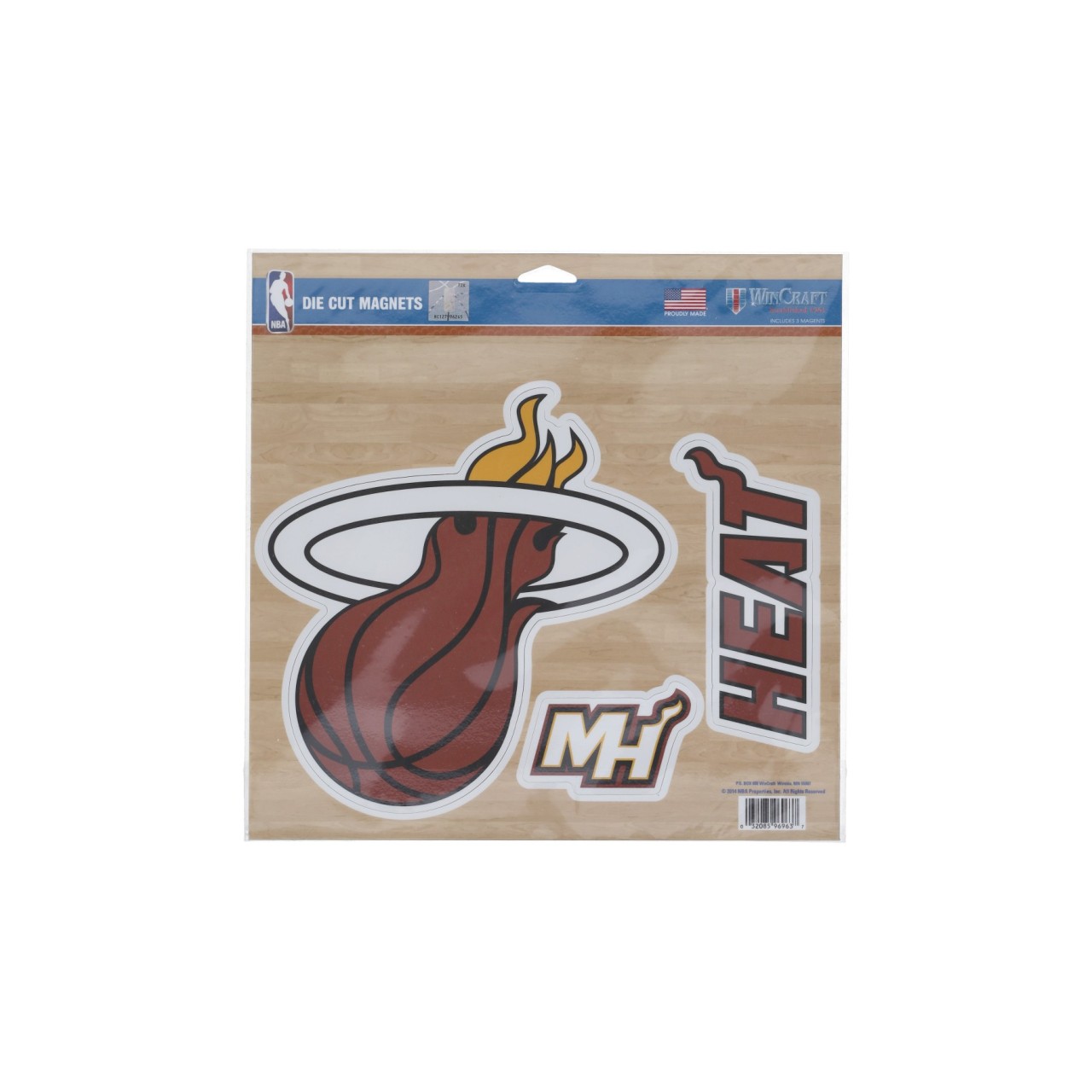 WINCRAFT NBA 11” DIE CUT MAGNET SET MIAHEA 96963013