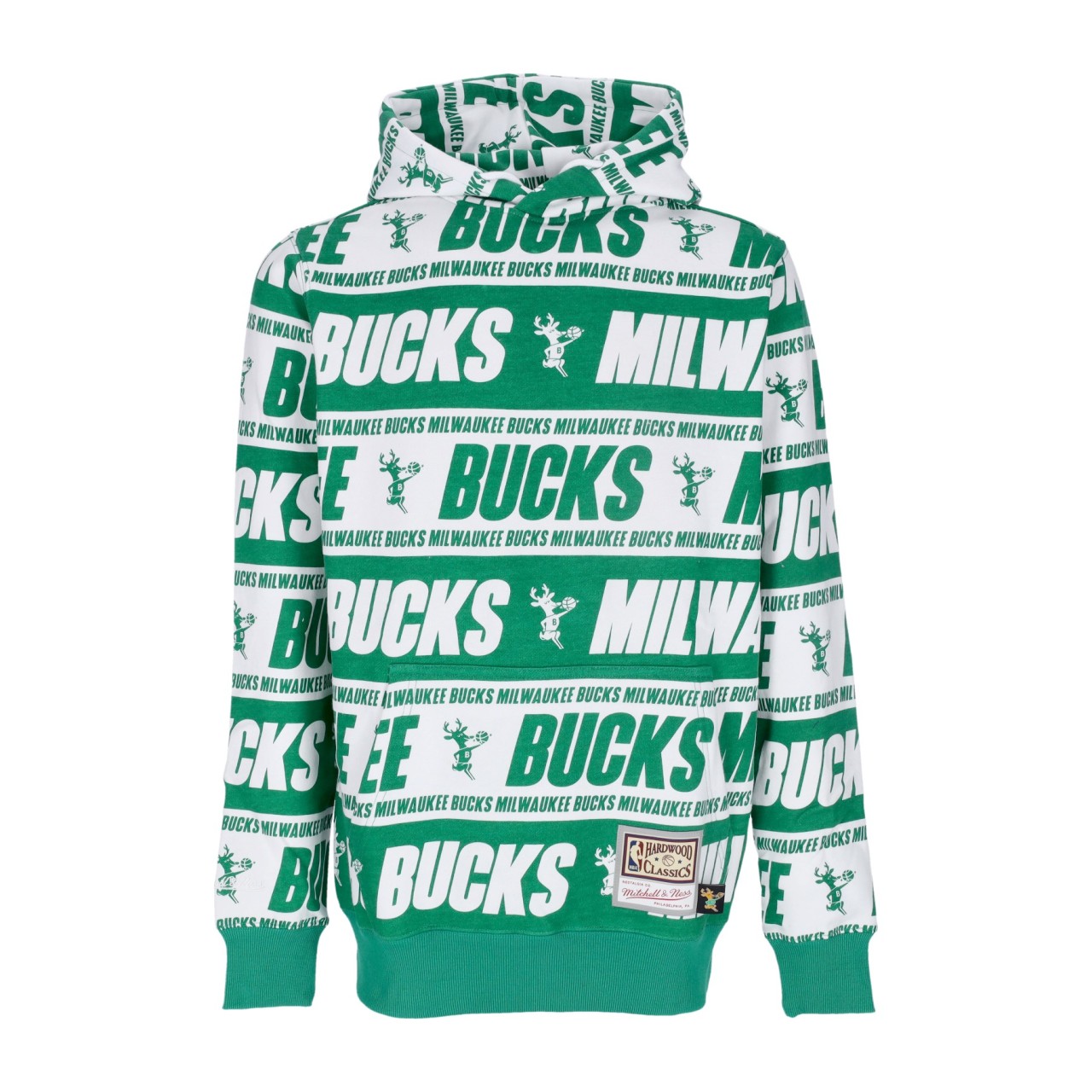 MITCHELL & NESS NBA TEAMWRAP HOODIE HARDWOOD CLASSICS MILBUC FPHD4779-MBUYYPPPGREN