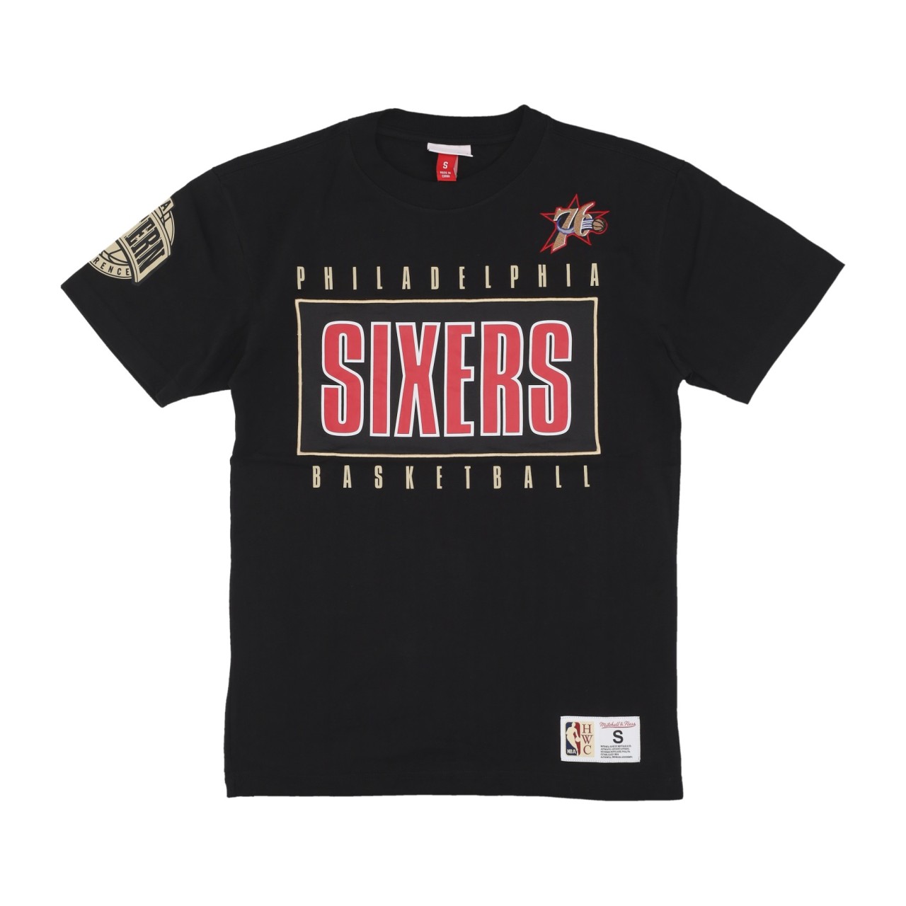 MITCHELL & NESS NBA TEAM OG 2.0 PREMIUM VINTAGE LOGO TEE PHI76E TCRW7096-P76YYPPPBLCK