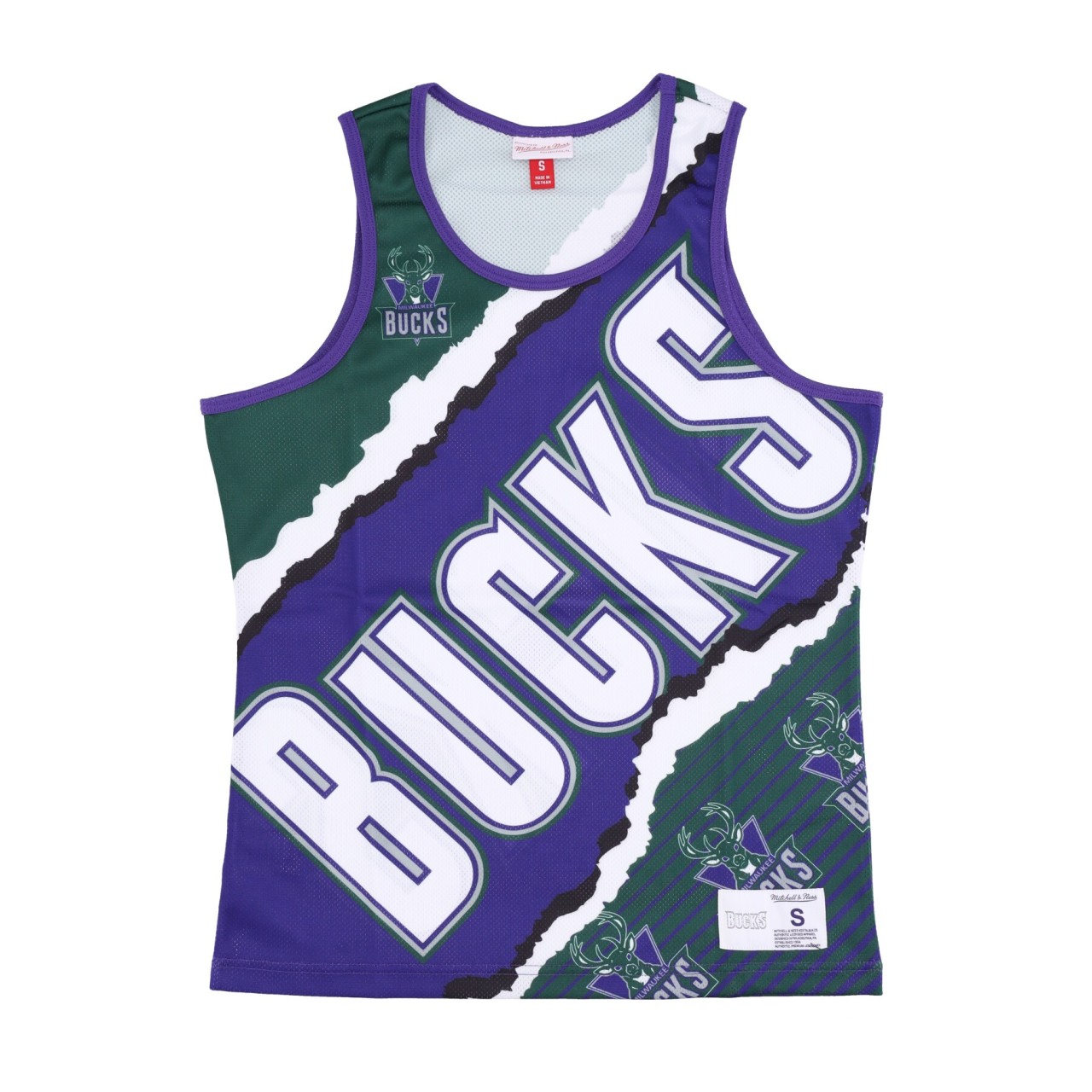 MITCHELL & NESS NBA JUMBOTRON 2.0 MESH TANK HARDWOOD CLASSICS MILBUC TMTK1232-MBUYYPPPGNPR