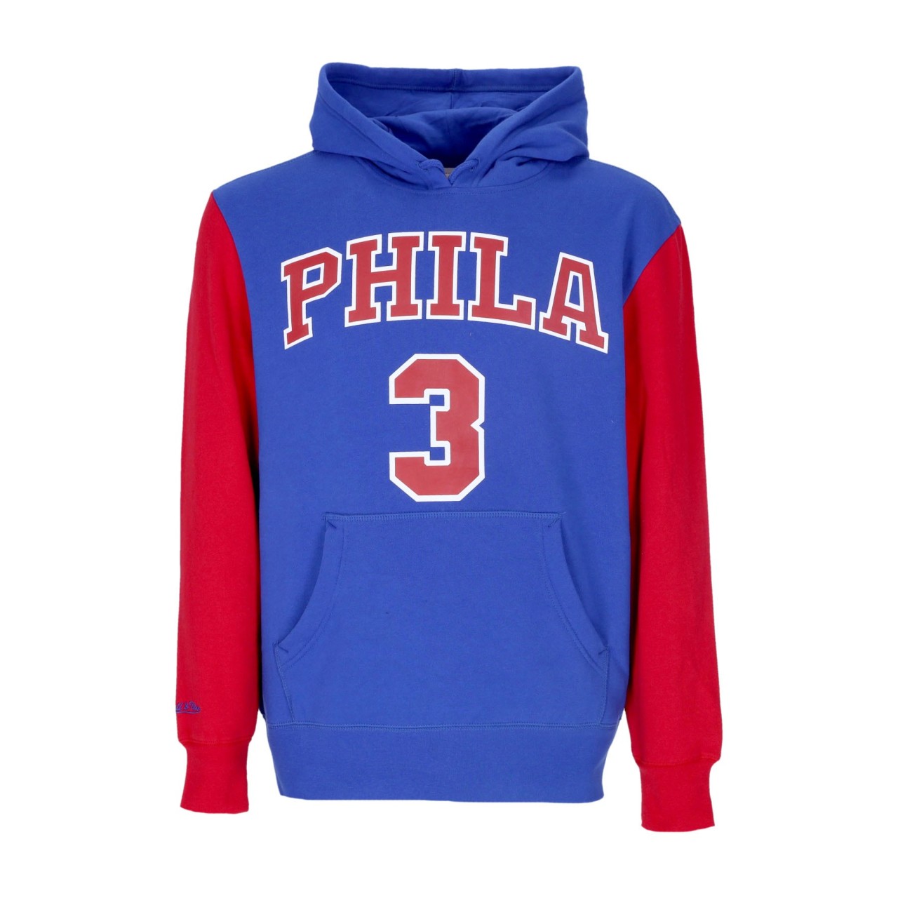 MITCHELL & NESS NBA FASHION FLEECE HOODIE 1996 NO 3 ALLEN IVERSON HARDWOOD CLASSICS PHI76E FNNP3417-P7696AIVRYRD