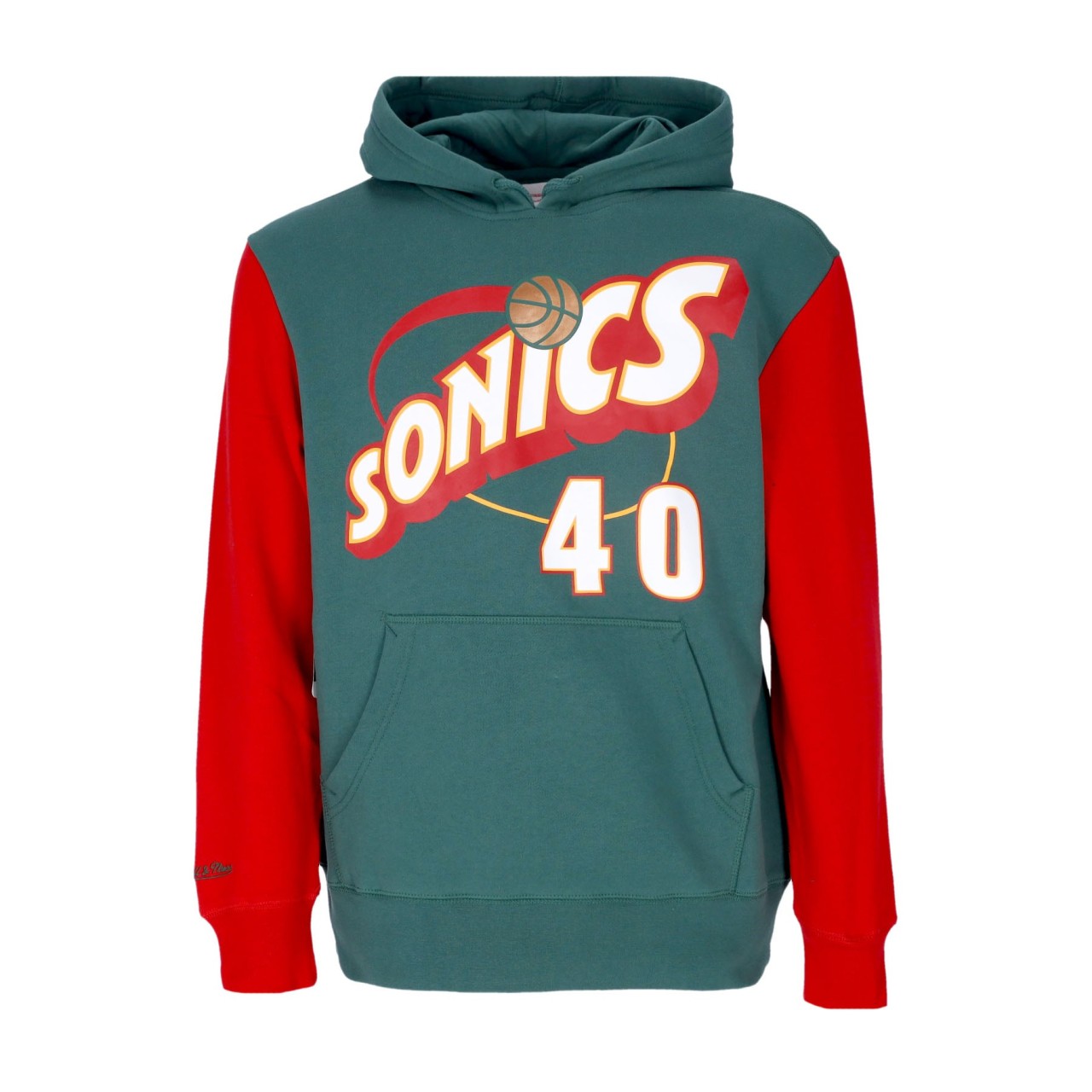 MITCHELL & NESS NBA FASHION FLEECE HOODIE 1996 NO 40 SHAWN KEMP HARDWOOD CLASSICS SEASUP FNNP3417-SSU96SKEGNRD