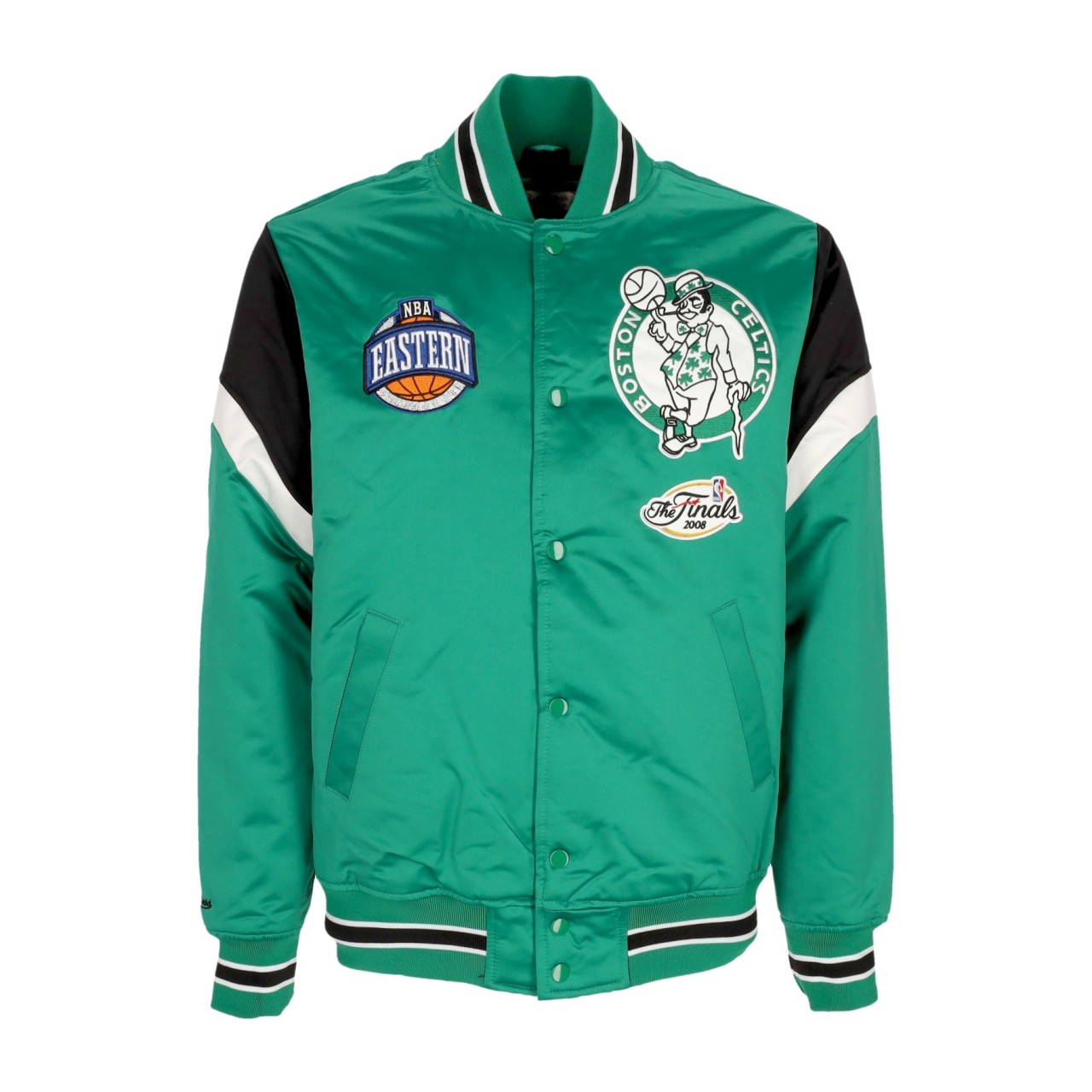 MITCHELL & NESS NBA HEAVYWEIGHT SATIN JACKET BOSCEL OJBF5516-BCEYYPPPKYGN