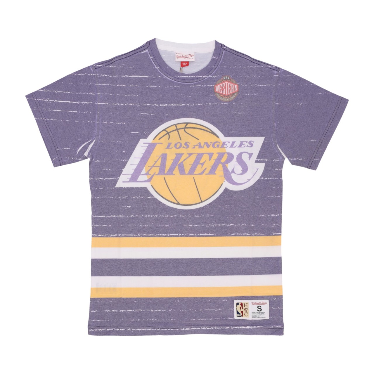 MITCHELL & NESS NBA JUMBOTRON 3.0 SUBLIMATED TEE LOSLAK TCRW5119-LALYYPPPMTWH