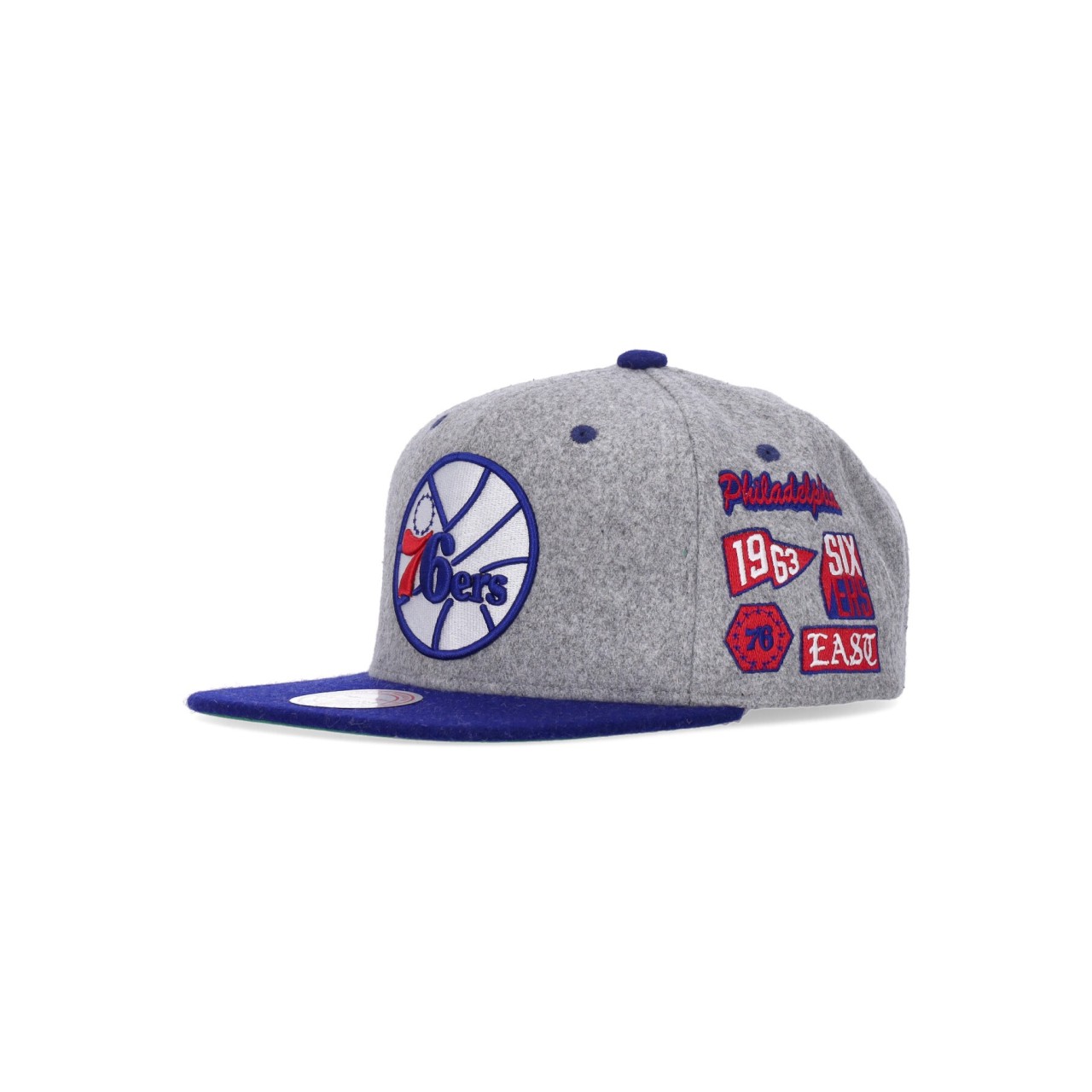 MITCHELL & NESS NBA MELTON PATCH SNAPBACK HARDWOOD CLASSICS PHI76E HHSS4786-P76YYPPPGREY