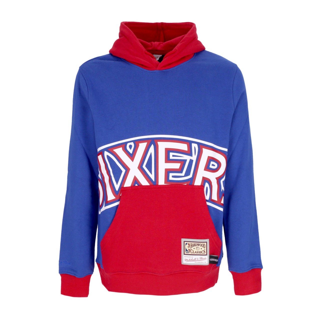 MITCHELL & NESS NBA BIG FACE HOODIE 5.0 HARDWOOD CLASSICS PHI76E FPHD4352-P76YYPPPBLUE