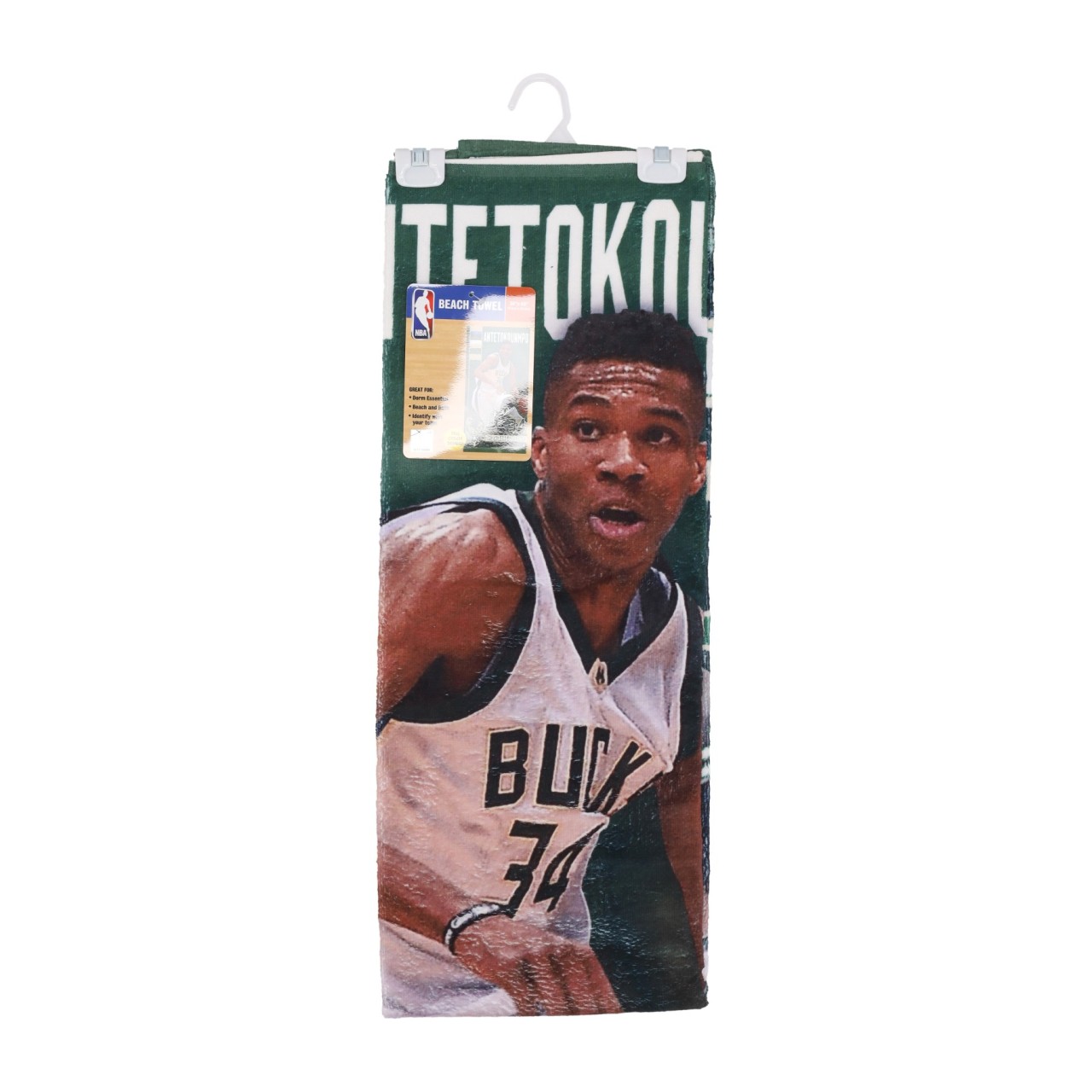 WINCRAFT NBA 30 x 60” BEACH TOWEL NO 34 GIANNIS ANTETOKOUNMPO MILBUC A2661617