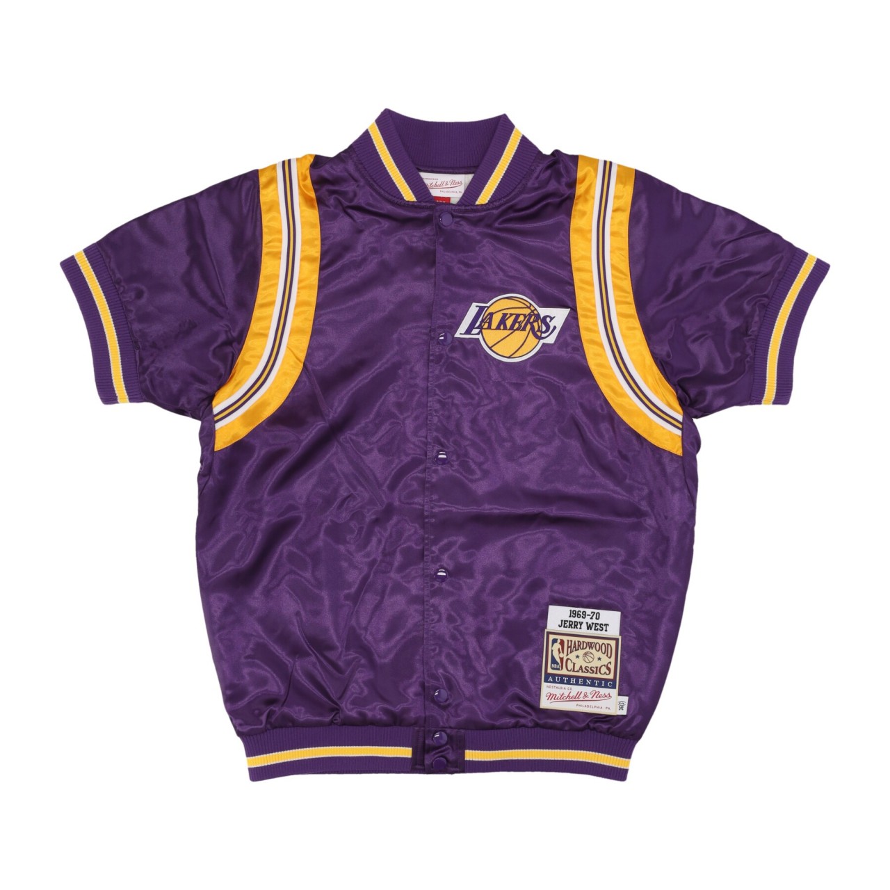 MITCHELL & NESS NBA SHOOTING SHIRT 1969 NO 44 JERRY WEST LOSLAK ASSH6325-LAL69JWEPURP