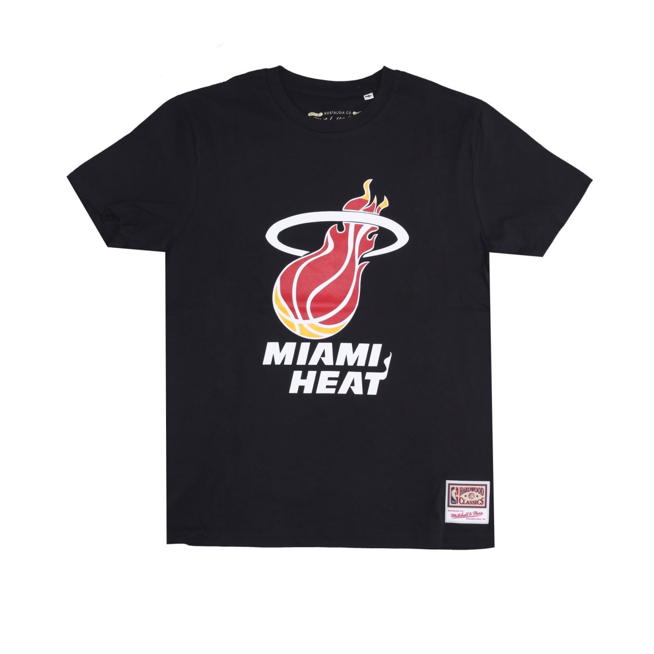 MITCHELL & NESS NBA TEAM LOGO TEE HARDWOOD CLASSICS MIAHEA BMTRINTL1051-MHEBLCK