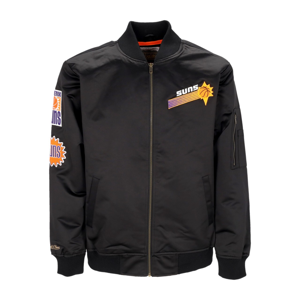 MITCHELL & NESS NBA LIGHTWEIGHT SATIN BOMBER PHOSUN SJKT6599-PSUYYPPPBLCK