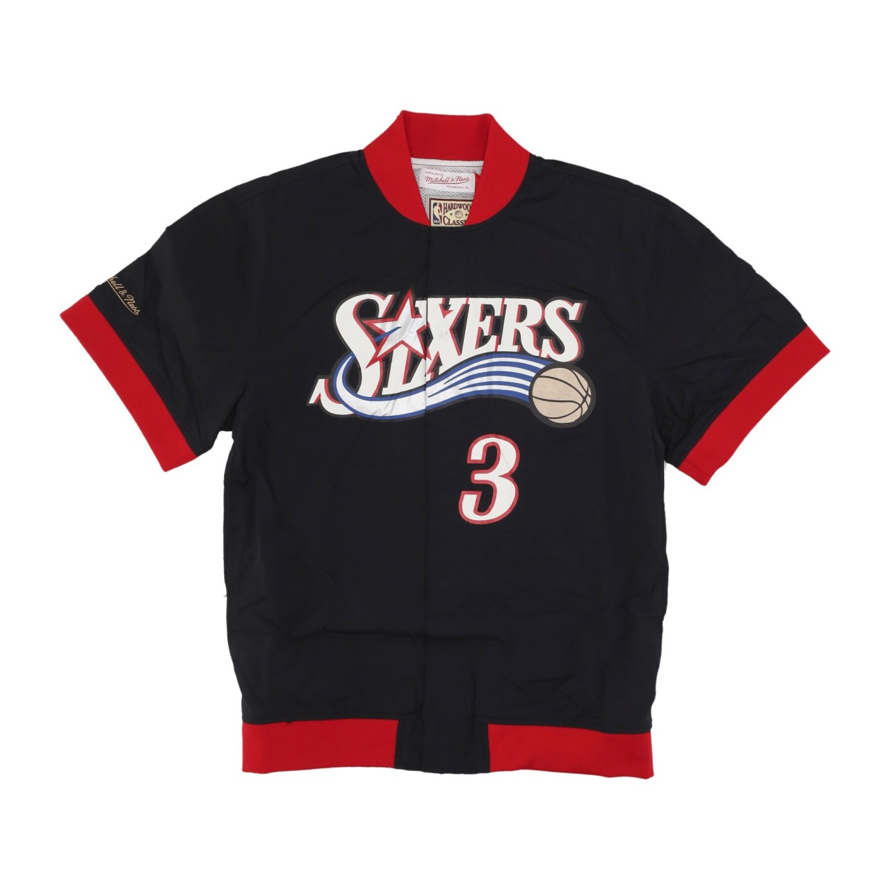 MITCHELL & NESS NBA OFF COURT WARM UP JACKET NO 3 ALLEN IVERSON PHI76E OJZP5501-P76YYAIVBLCK