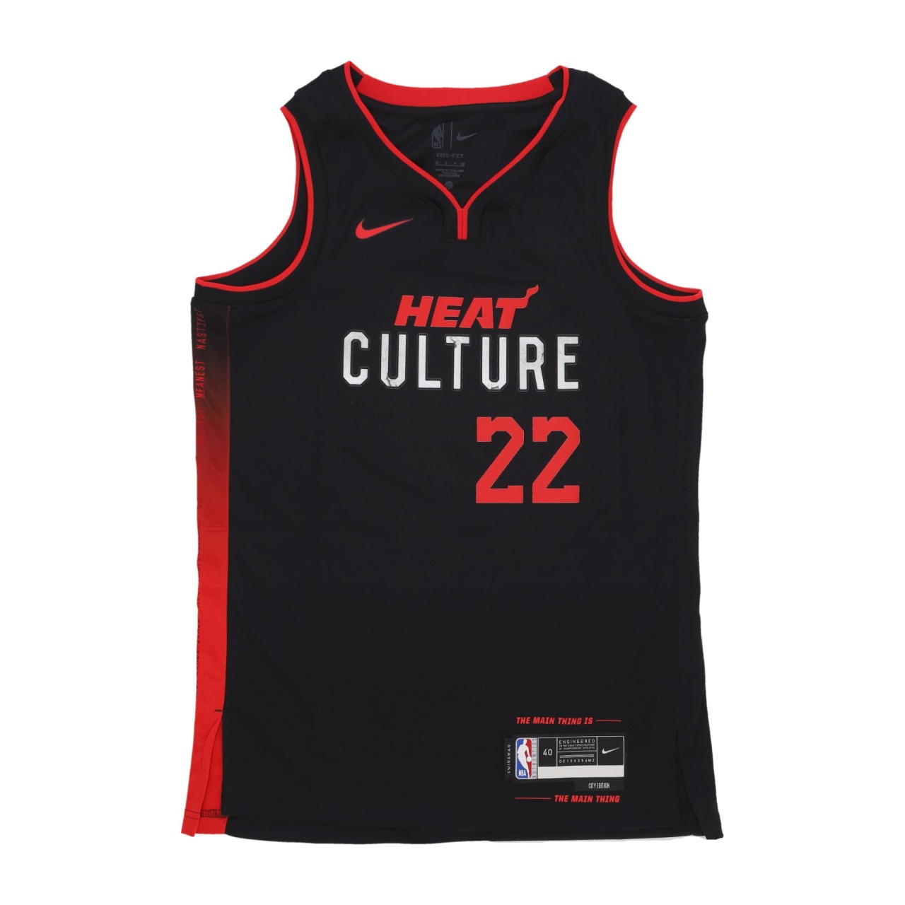 NIKE NBA NBA CITY EDITION DRI-FIT SWINGMAN JERSEY NO 22 JIMMY BUTLER MIAHEA DX8508-011