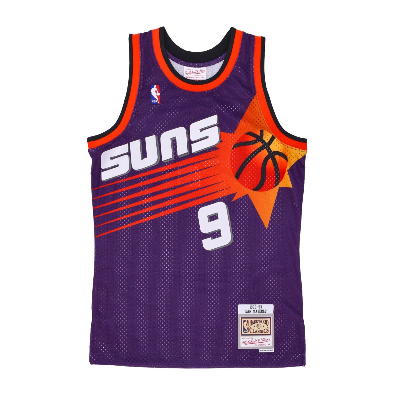 MITCHELL & NESS NBA ROAD JERSEY HARDWOOD CLASSICS NO 9 DAN MAJERLE 1992-93 PHOSUN SMJY4929-PSU92DMJPURP