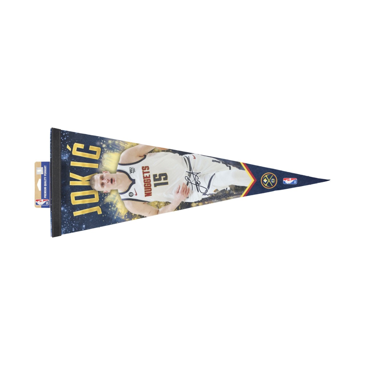 WINCRAFT NBA 12 x 30” PREMIUM PLAYER PENNANT NO 15 NIKOLA JOKIC DENNUG 70019523