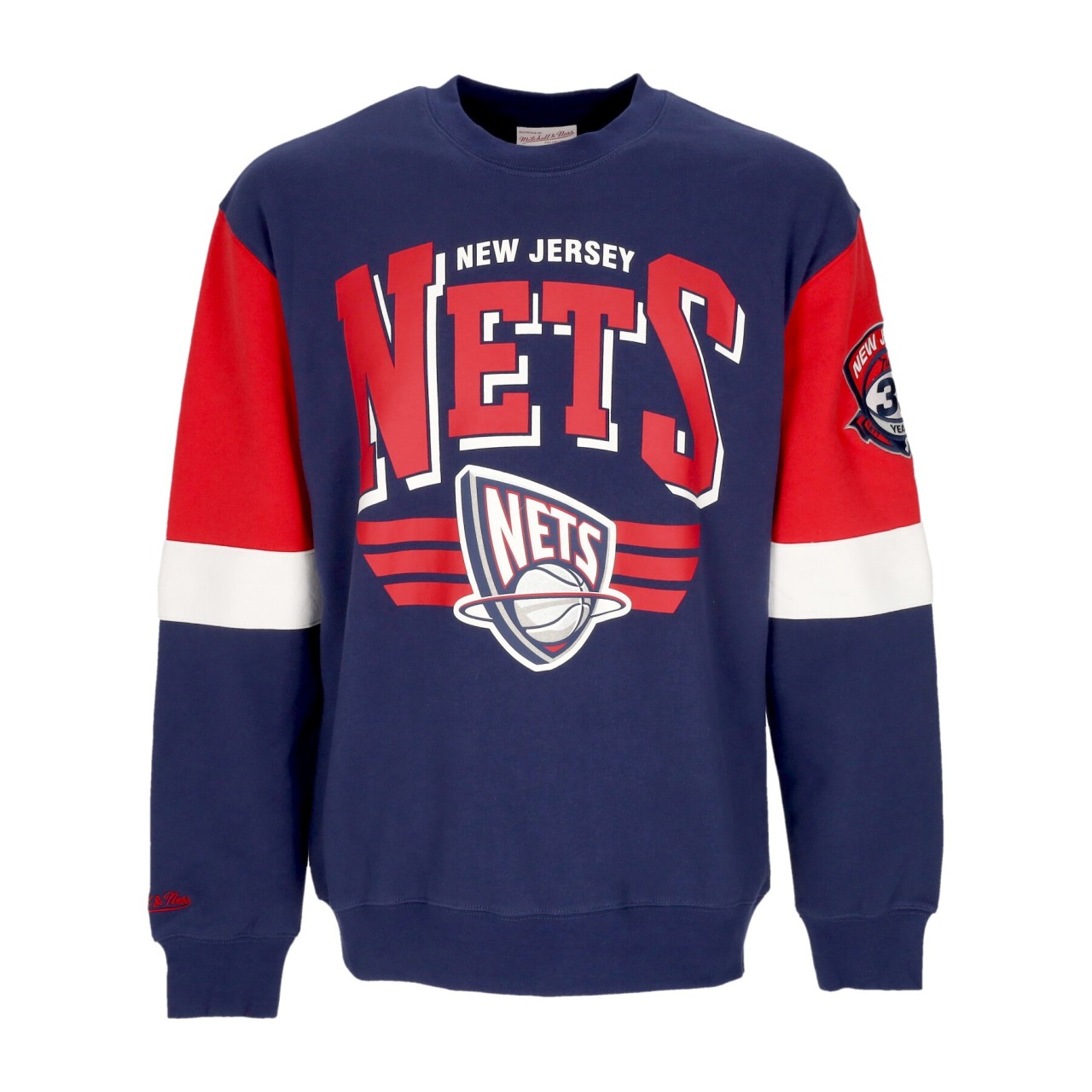 MITCHELL & NESS NBA ALL OVER CREW 3.0 NEJNET FCPO5512-NJNYYPPPROYA