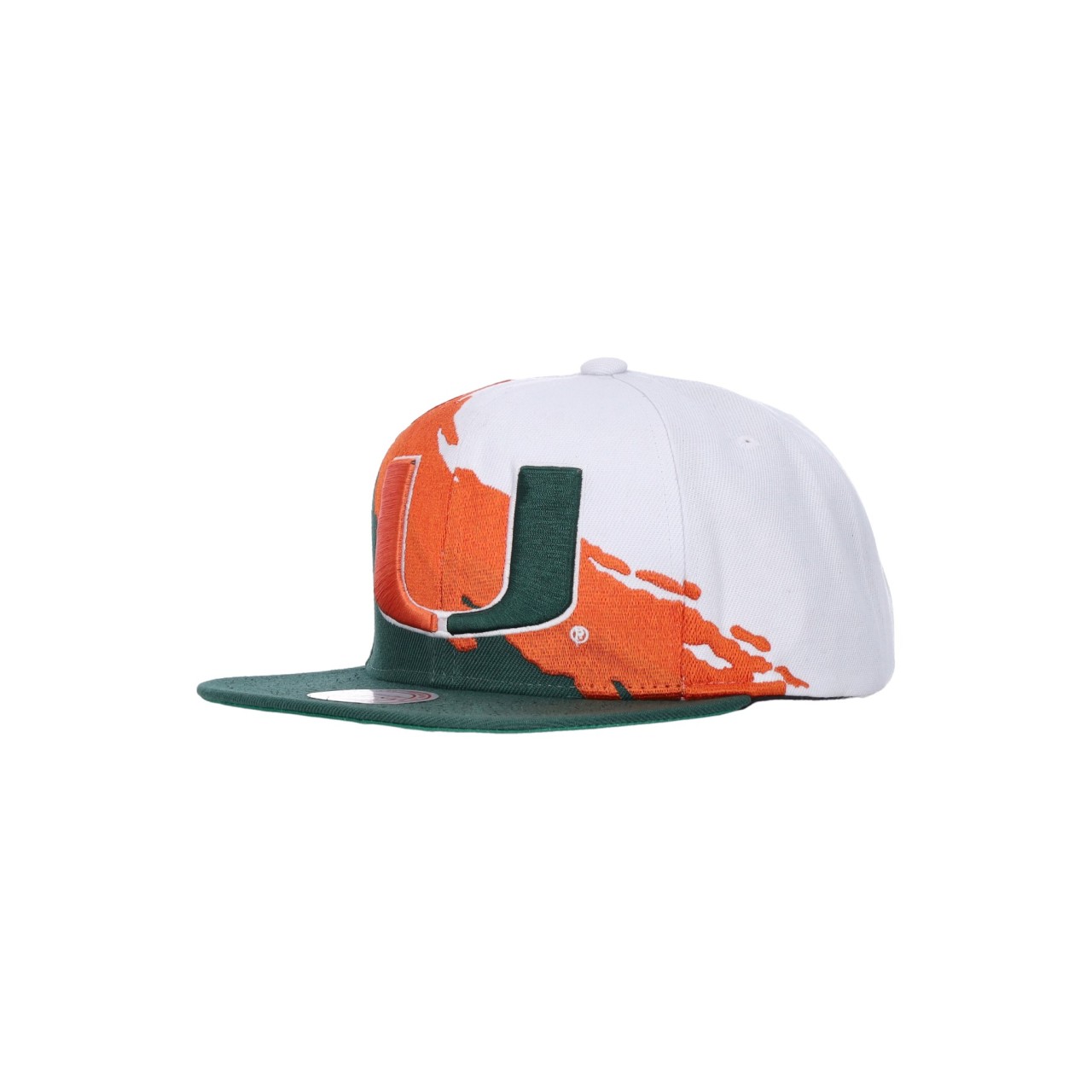 MITCHELL & NESS NCAA PAINTBRUSH SNAPBACK MIAHUR HHSS3302-MIAYYPPPWHGN