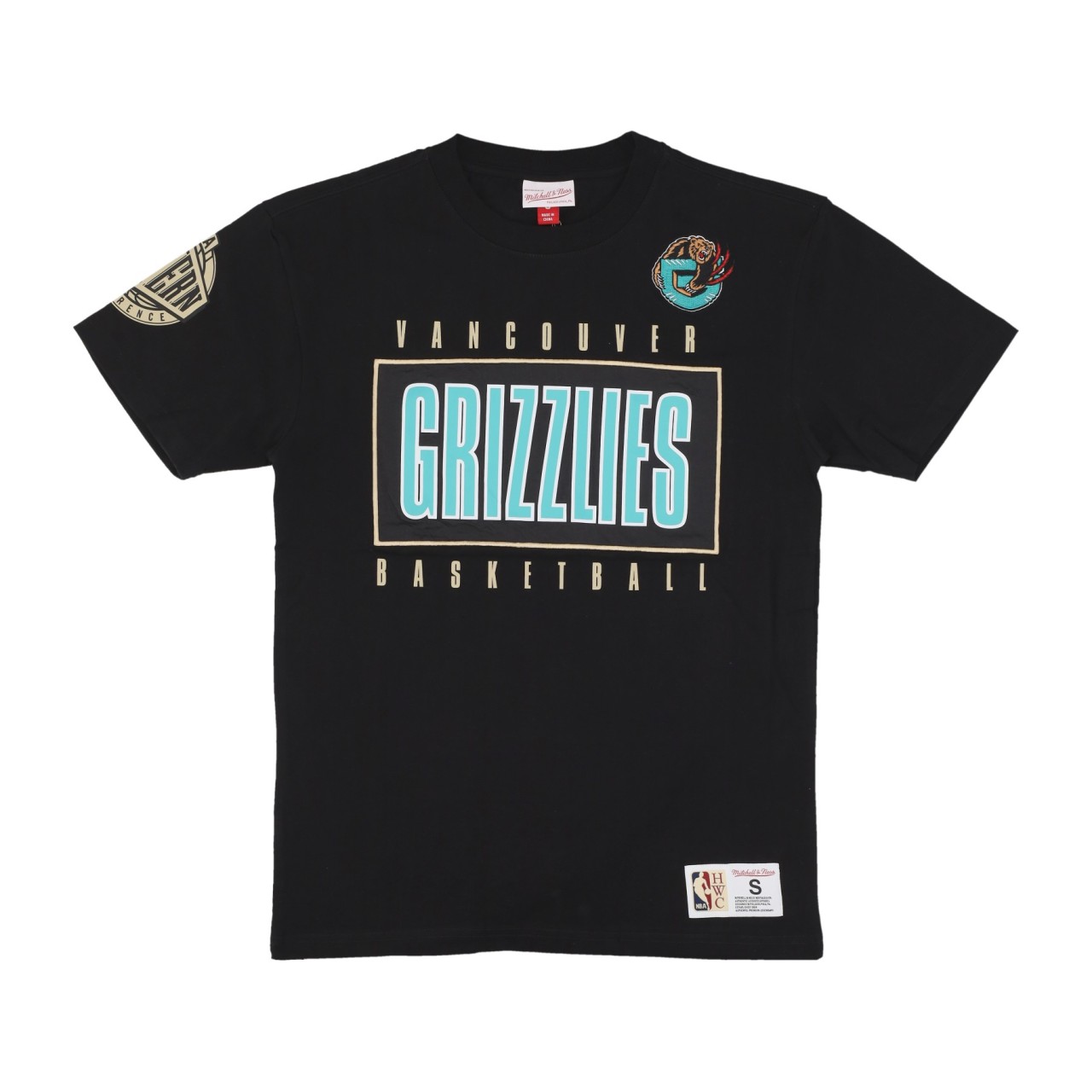 MITCHELL & NESS NBA TEAM OG 2.0 PREMIUM VINTAGE LOGO TEE VANGRI TCRW7096-VGRYYPPPBLCK