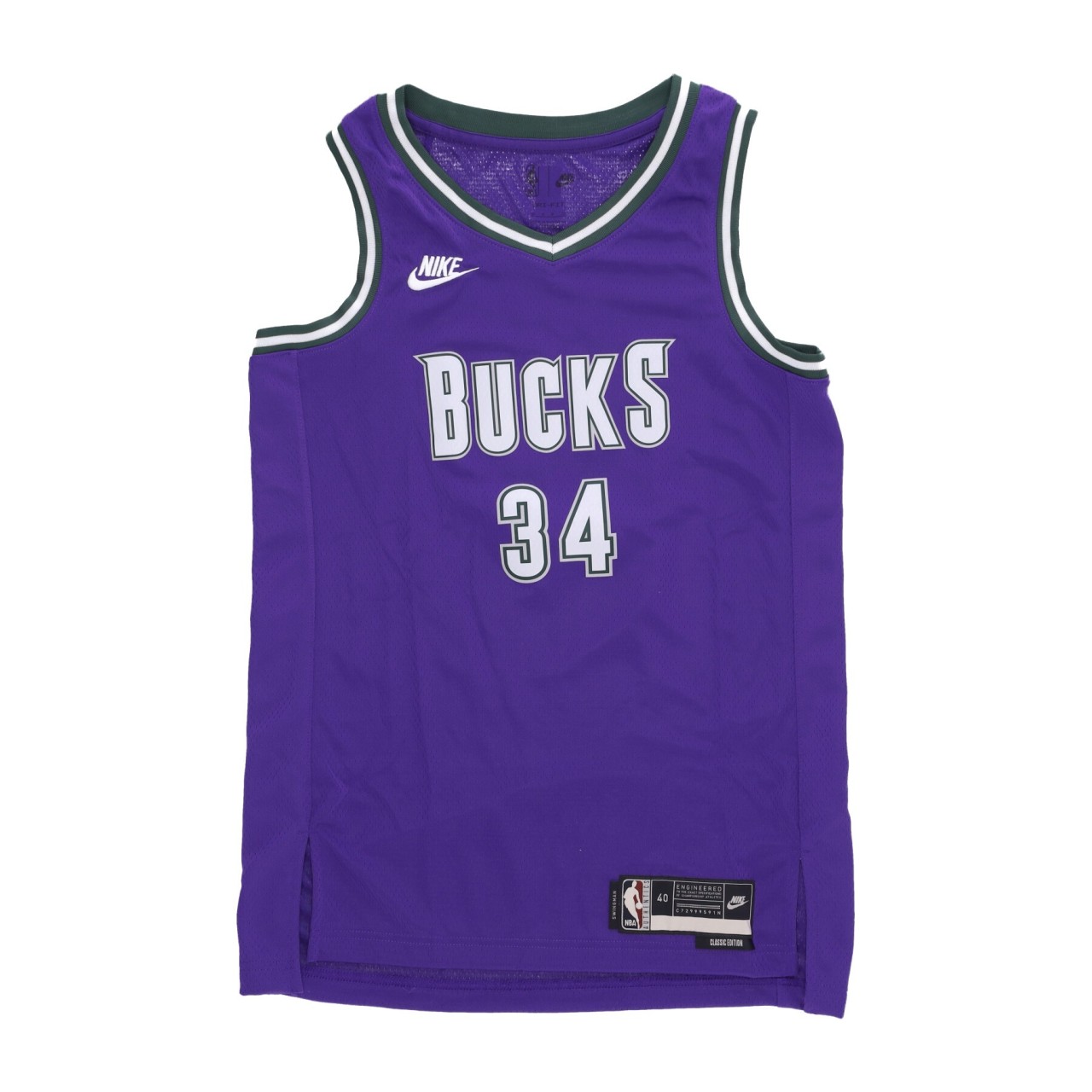 NIKE NBA NBA 22 DRI-FIT SWINGMAN JERSEY HARDWOOD CLASSICS NO 34 GIANNIS ANTETOUKOUNMPO MILBUC DO9450-504