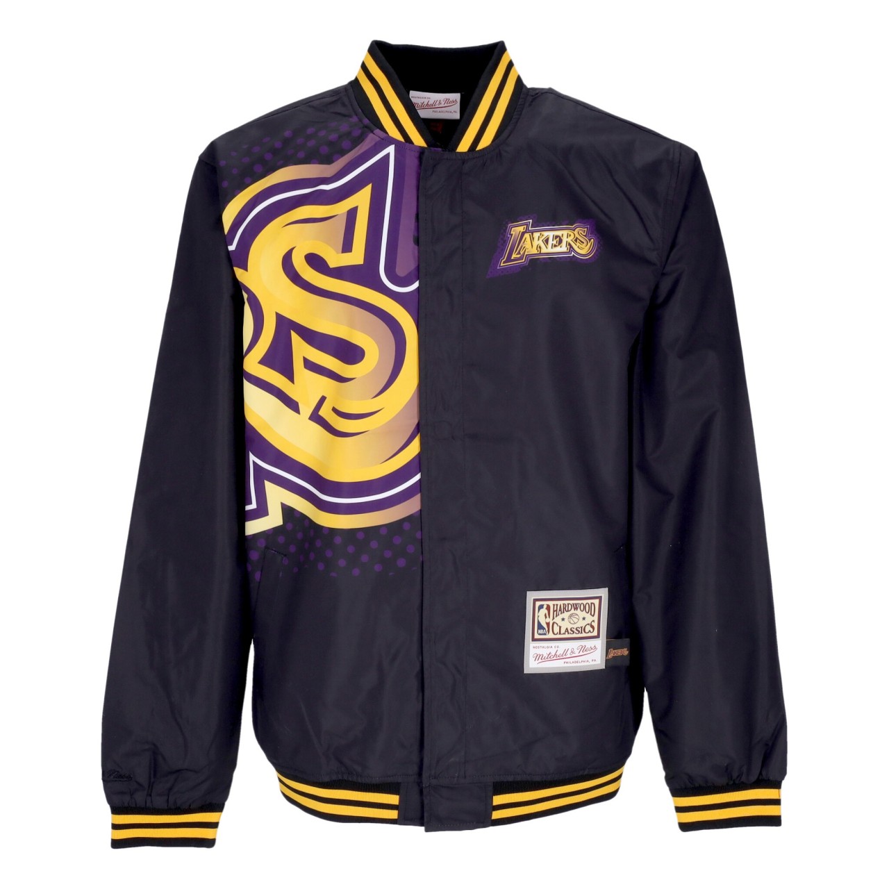 MITCHELL & NESS NBA BIG FACE 7.0 JACKET LOSLAK OJBF5902-LALYYPPPBLCK