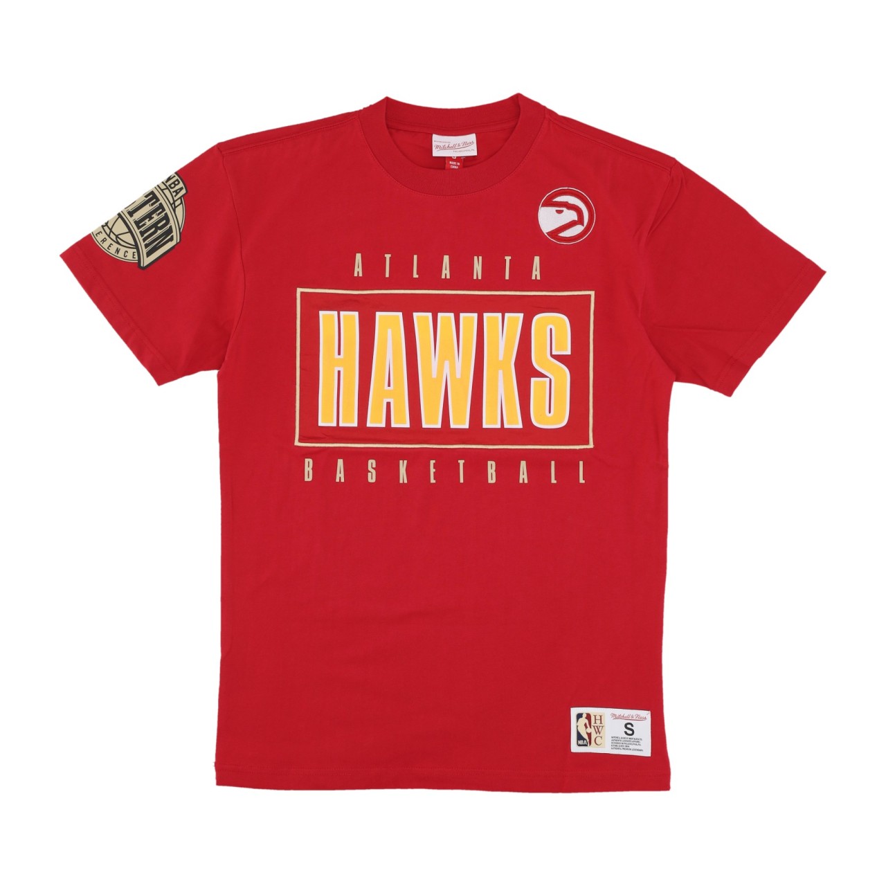 MITCHELL & NESS NBA TEAM OG 2.0 PREMIUM VINTAGE LOGO TEE ATLHAW TCRW7096-AHAYYPPPSCAR