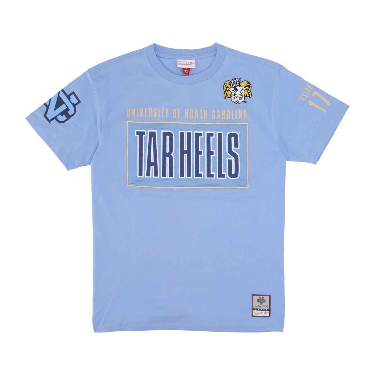 MITCHELL & NESS NCAA TEAM OG 2.0 PREMIUM VINTAGE LOGO TEE UNCHEE TCRW7096-UNCYYPPPBLUE