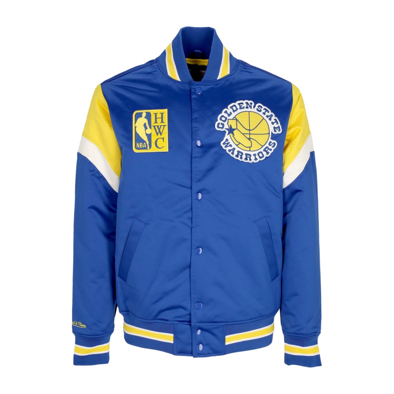 MITCHELL & NESS NBA HEAVYWEIGHT SATIN JACKET GOLWAR OJBF5516-GSWYYPPPROYA