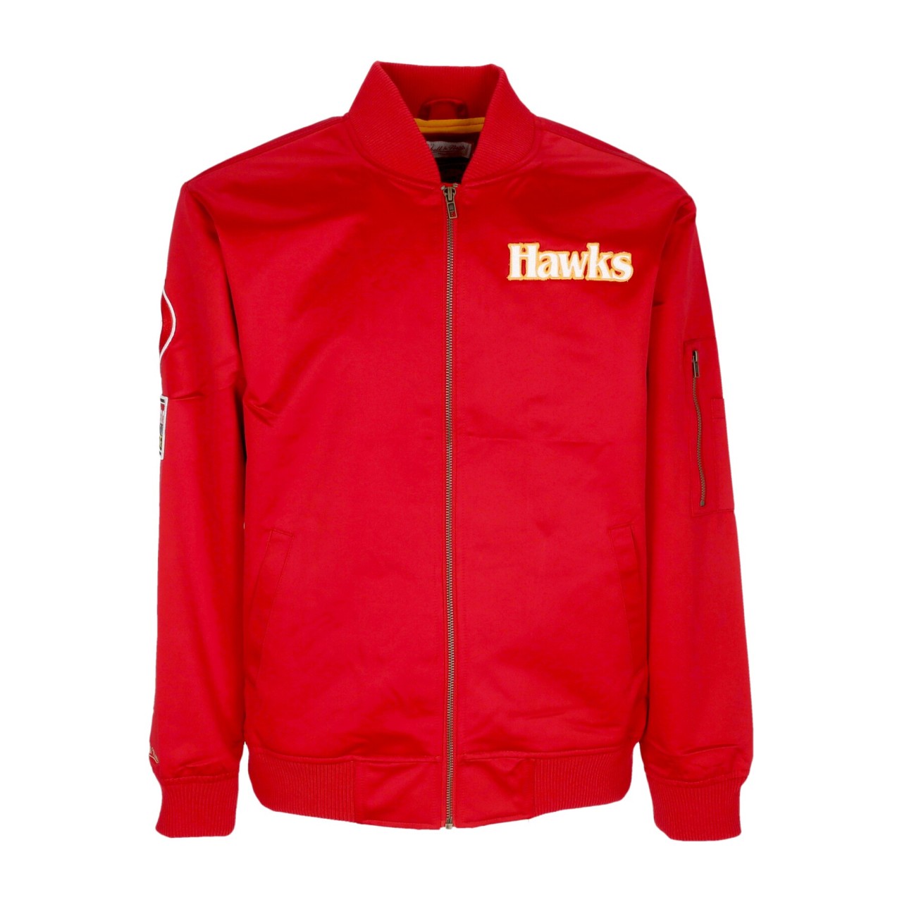 MITCHELL & NESS NBA LIGHTWEIGHT SATIN BOMBER ATLHAW SJKT6599-AHAYYPPPSCAR