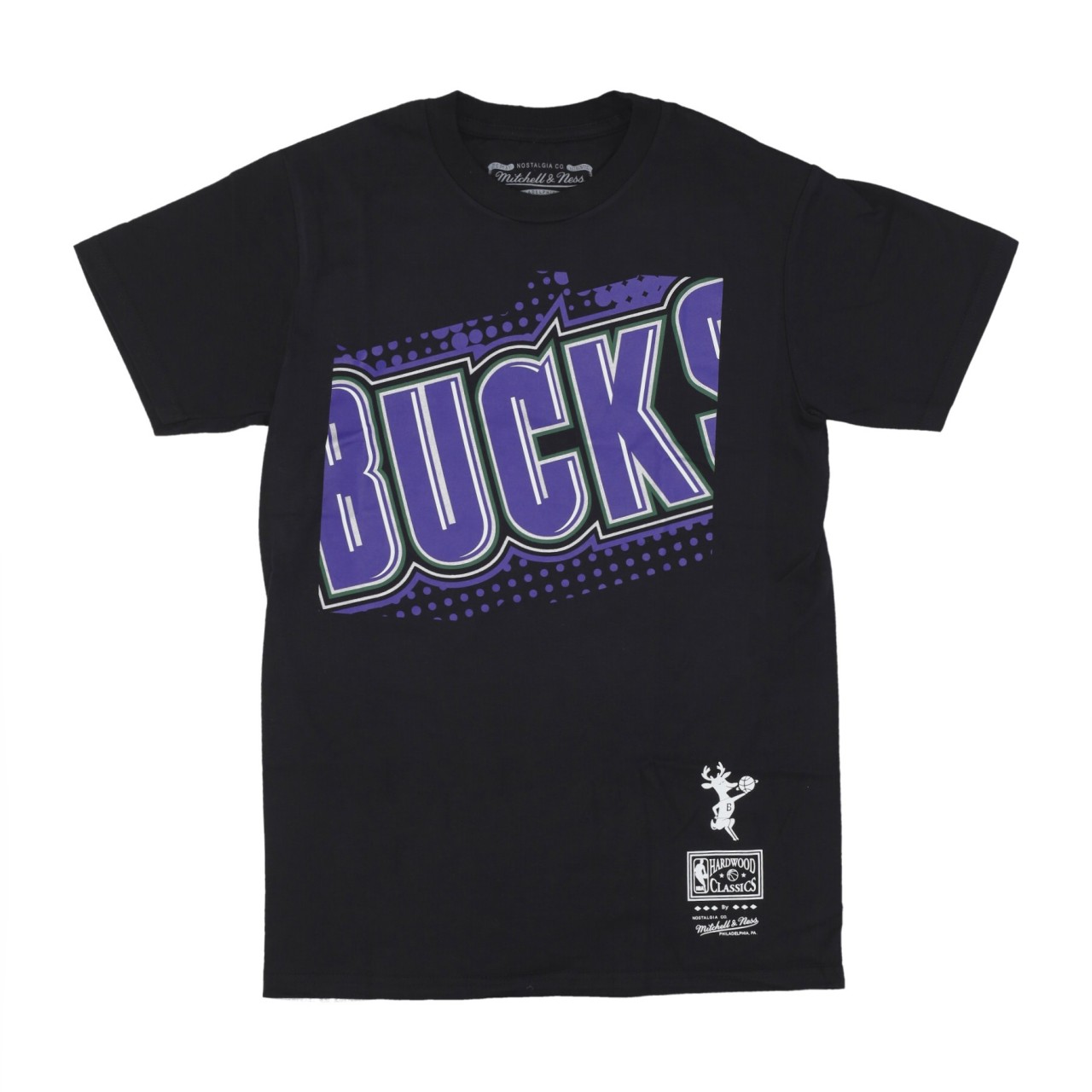 MITCHELL & NESS NBA BIG FACE 7.0 TEE MILBUC BMTR5904-MBUYYPPPBLCK