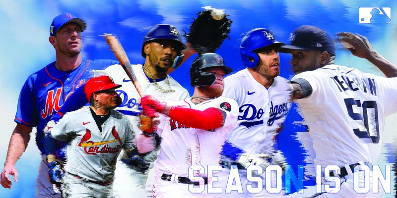 New Era MLB LA Dodgers 2022 Postseason Side Patch 950 Royal Snapback