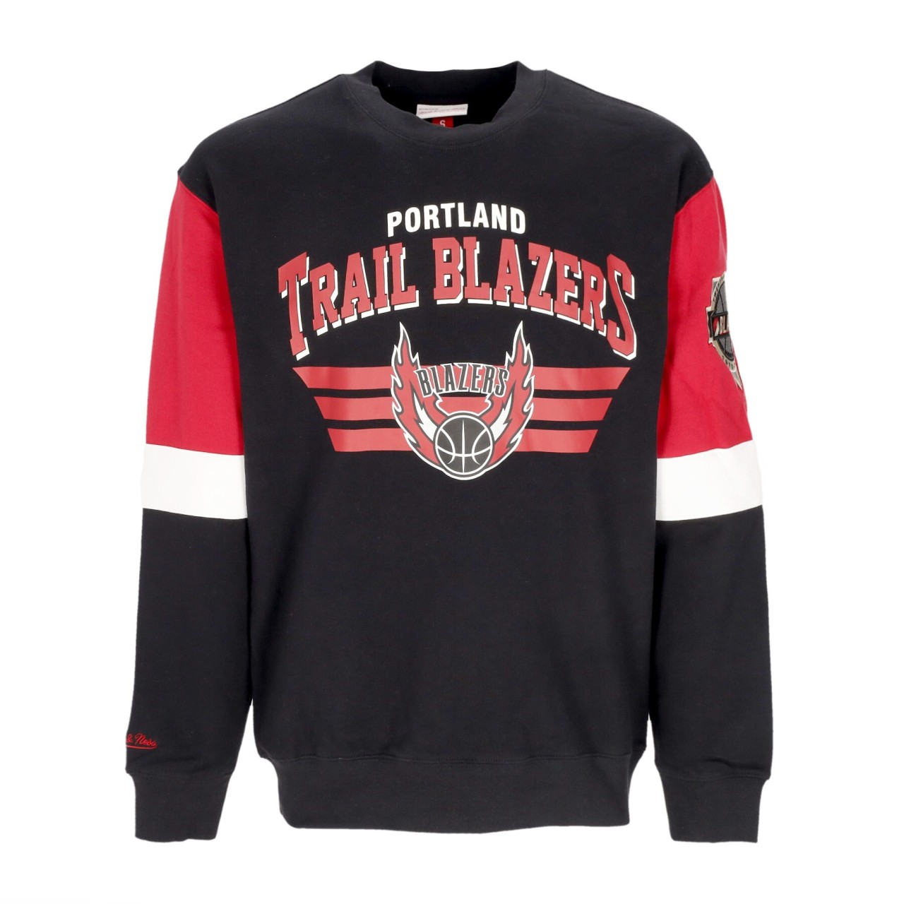 MITCHELL & NESS NBA ALL OVER CREW 3.0 PORBLA FCPO5512-PTBYYPPPBLCK