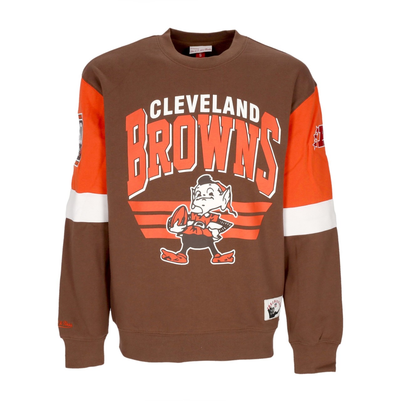 MITCHELL & NESS NFL ALL OVER CREW 3.0 CLEBRO FCPO5512-CBRYYPPPBROW