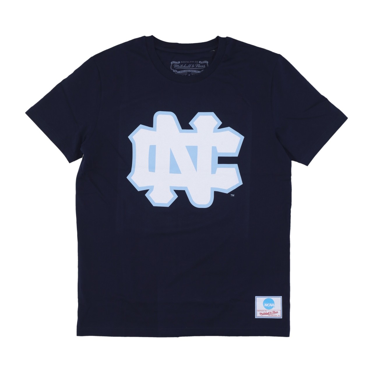 MITCHELL & NESS NCAA LARGE LOGO TEE UNCHEE BMTRINTL1272-UNCNAVY