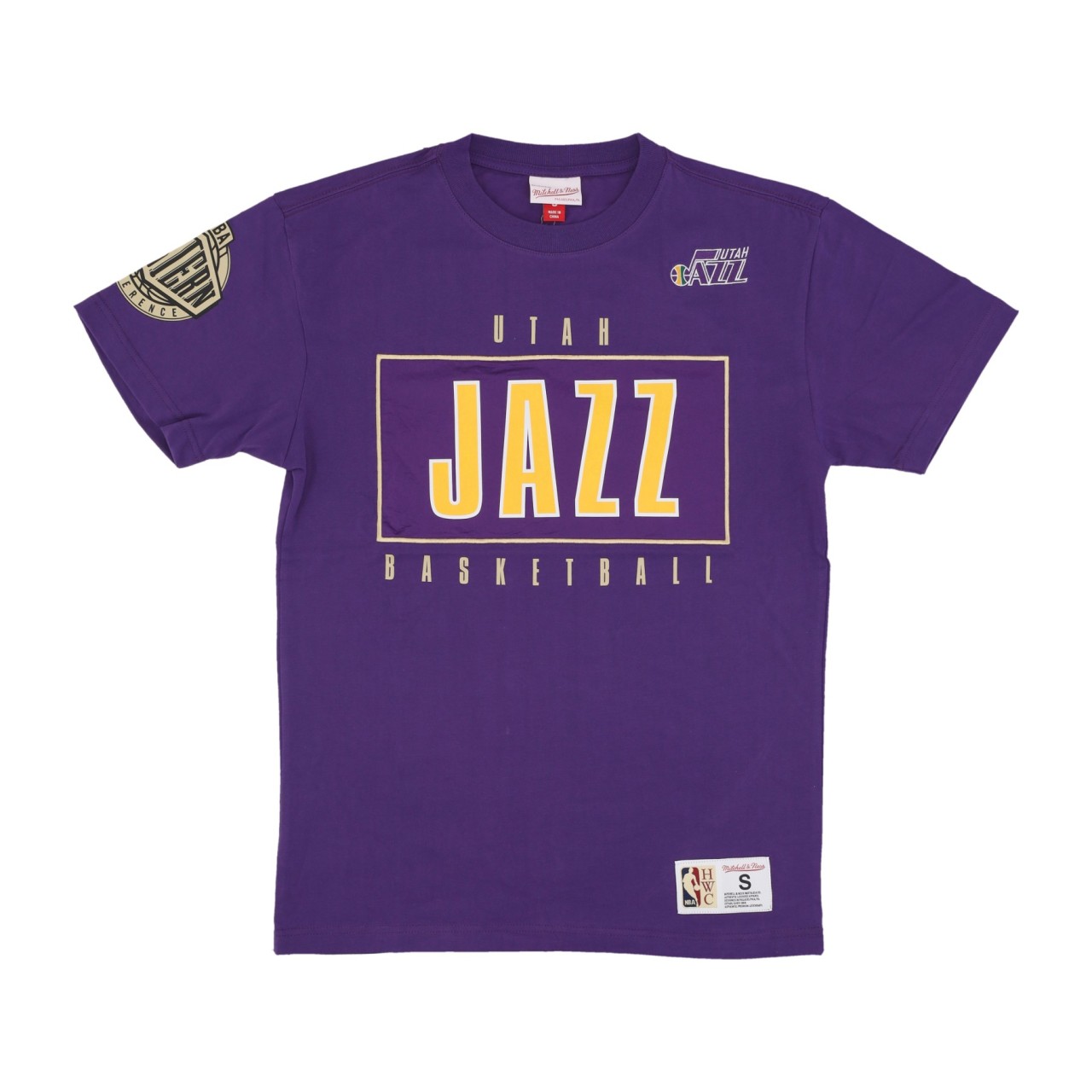 MITCHELL & NESS NBA TEAM OG 2.0 PREMIUM VINTAGE LOGO TEE UTAJAZ TCRW7096-UJAYYPPPRGPR