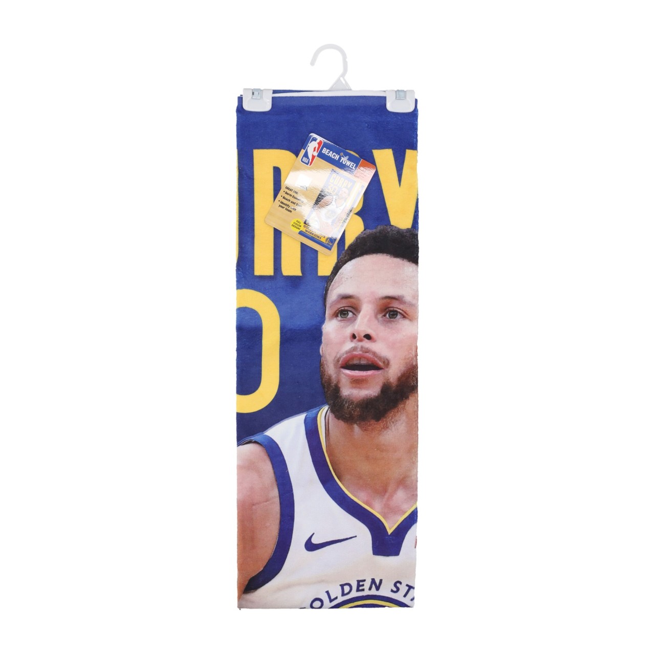 WINCRAFT NBA 30 x 60” BEACH TOWEL NO 30 STEPHEN CURRY GOLWAR A2410619