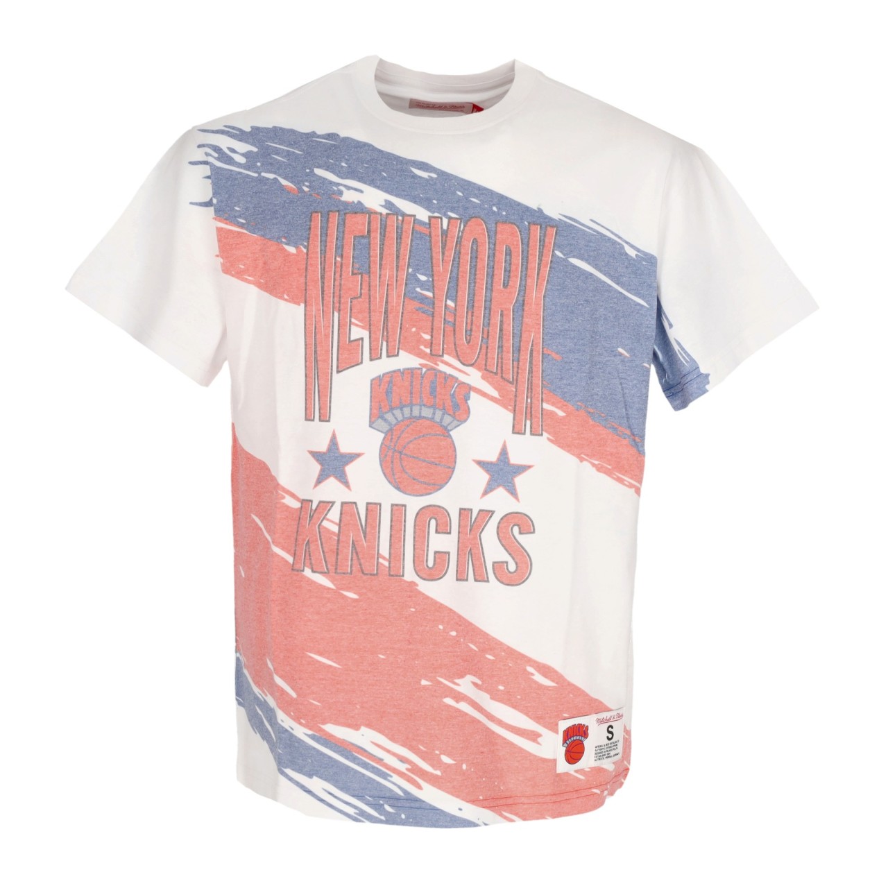 MITCHELL & NESS NBA PAINTBRUSH SUBLIMATED TEE HARDWOOD CLASSICS NEYKNI TCRW3416-NYKYYPPPWHIT